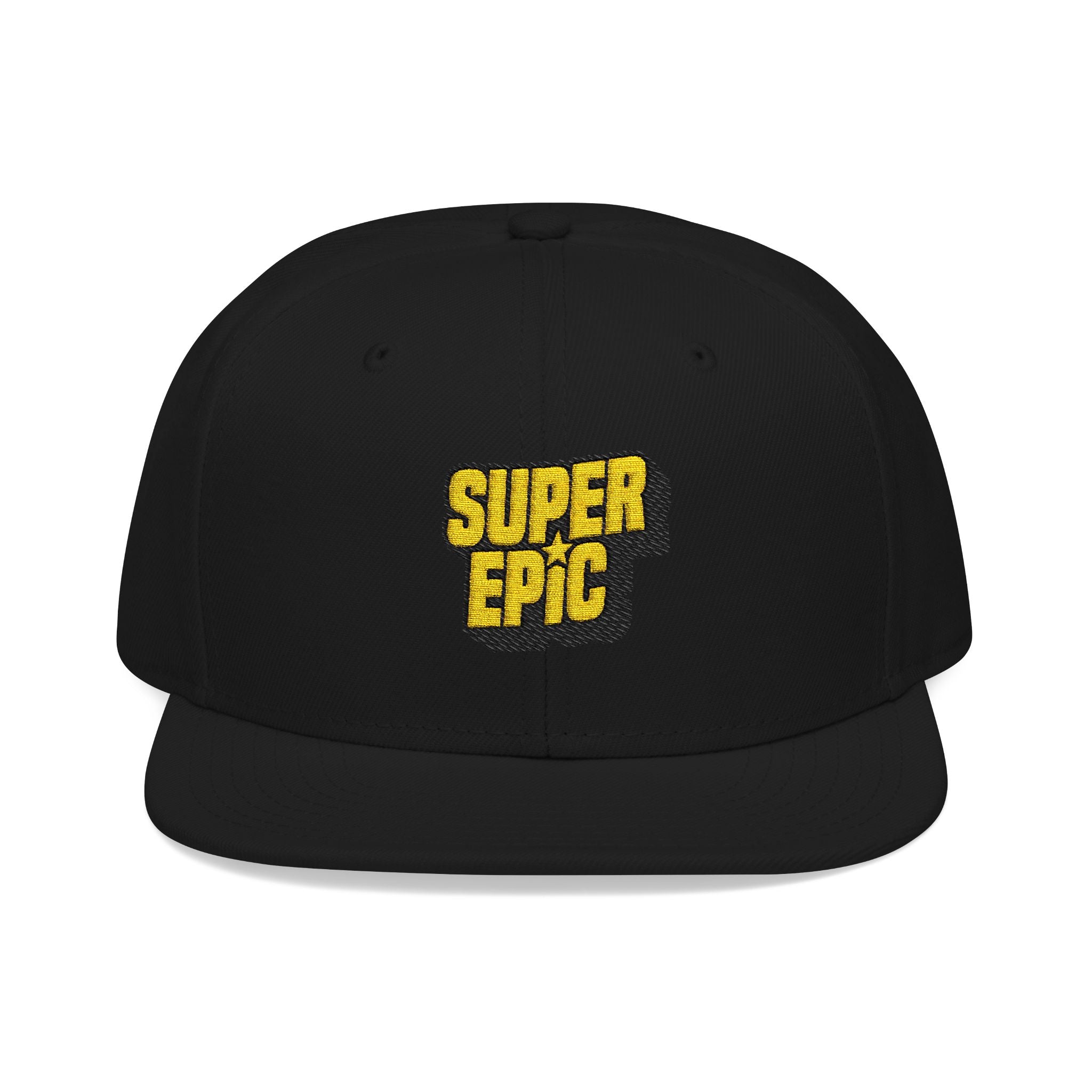 Snapback Hat — Yellow Pixelated 'SUPER OG' Embroidered Streetwear Cap