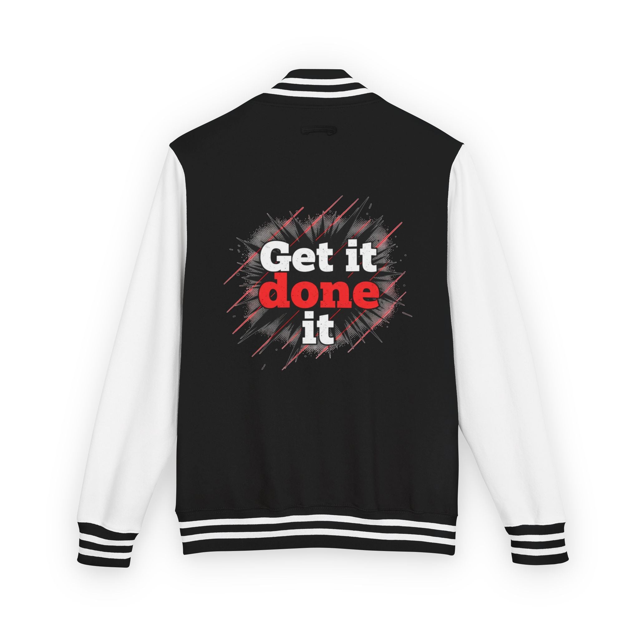 Get It Done Letterman Jacket — Motivational Varsity Bomber