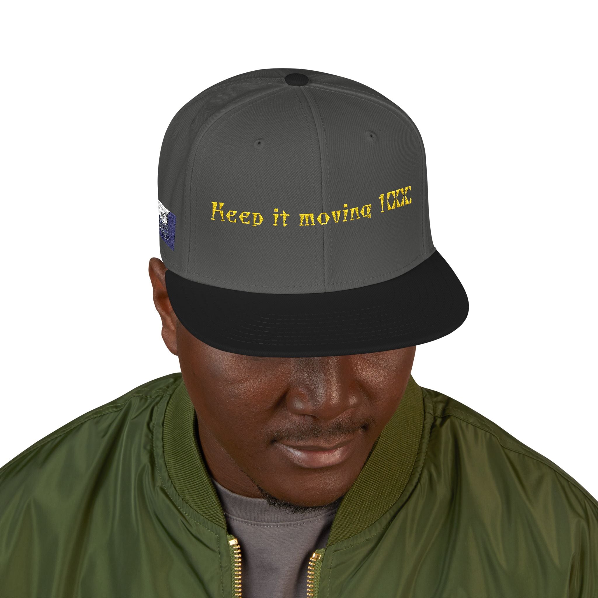 Embroidered Snapback Hat for Trendsetters, Casual Style, Streetwear, Hip Hop Fashion, Gift for Him/Her, Outdoor Adventures