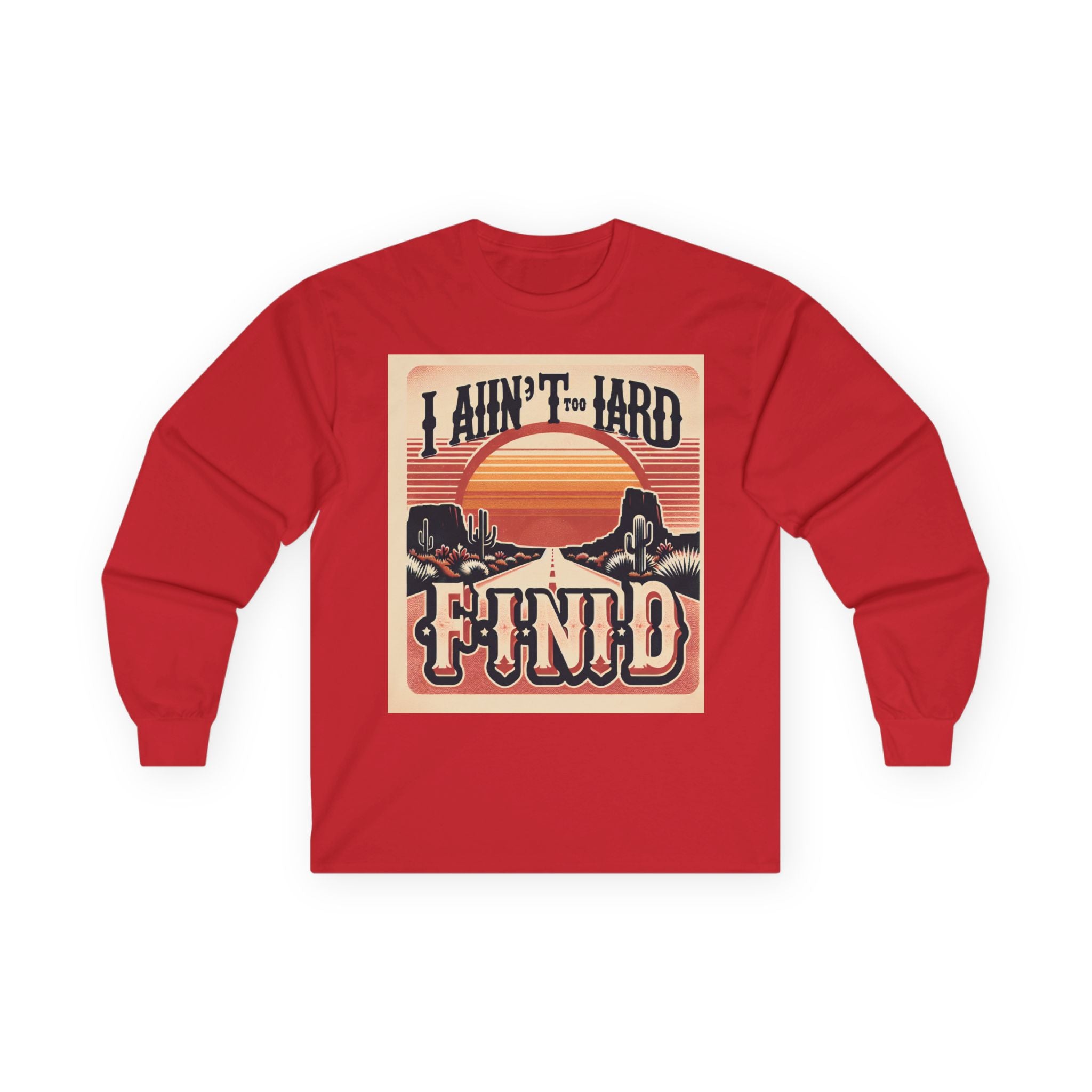 Retro Desert Sunset Tee, Long Sleeve Graphic Shirt, Unisex Vintage Style Top, Gift for Friends, Perfect for Casual Wear