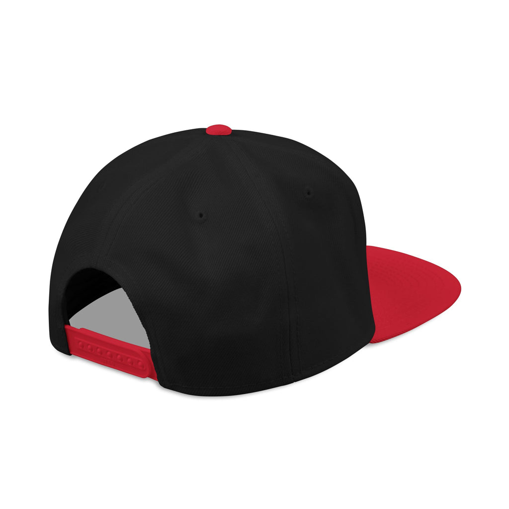 Snapback Hat — Yellow Box Script Embroidery