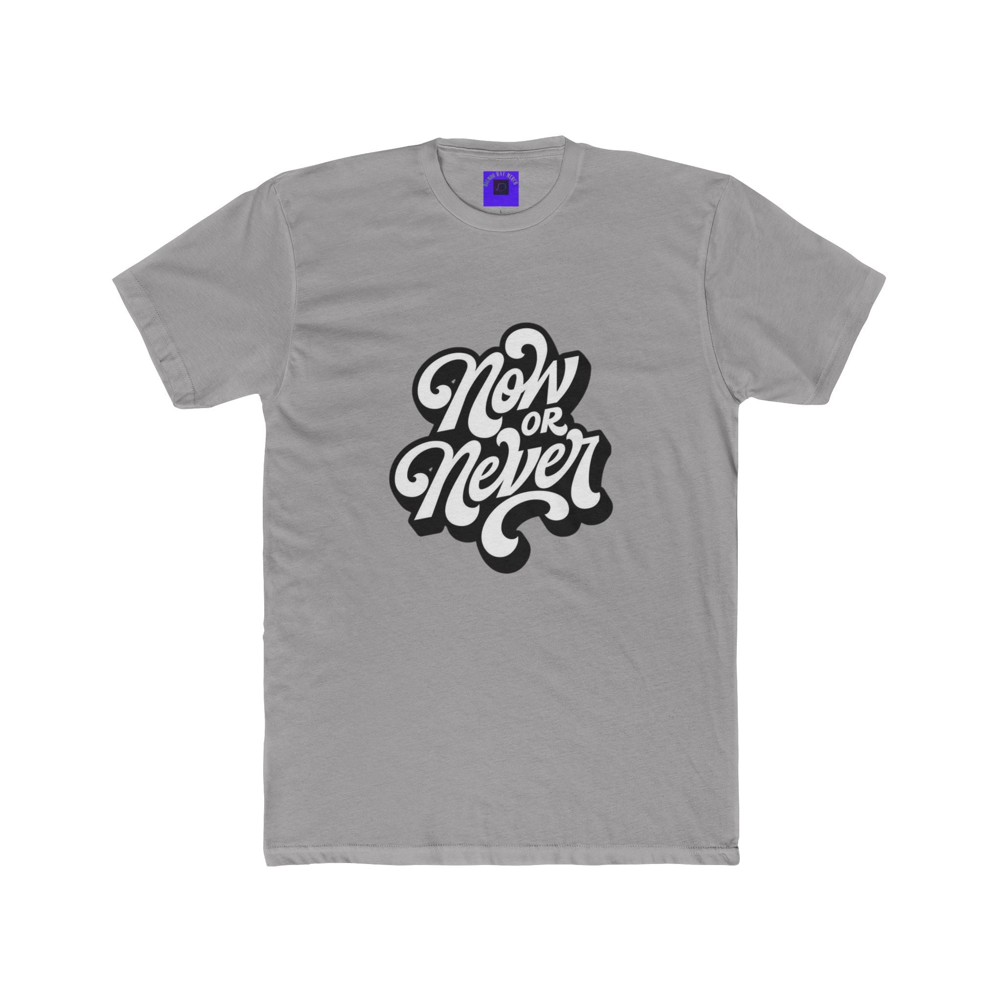Now or Never Graphic Tee — Motivational Retro Script T‑Shirt