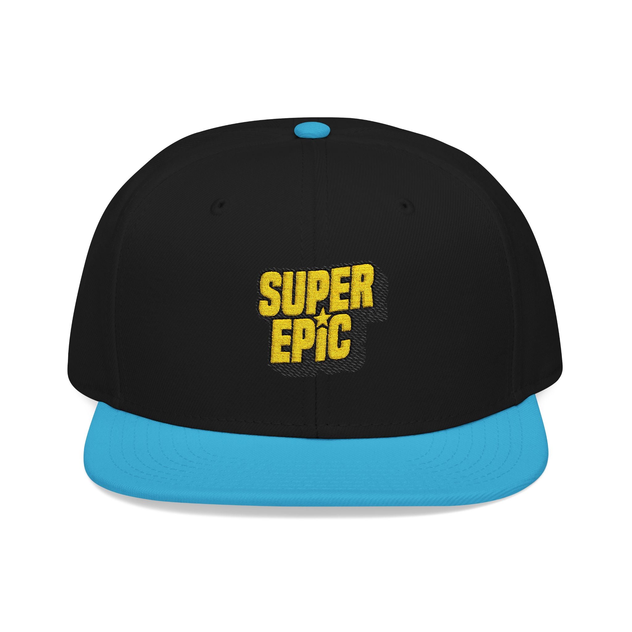 Snapback Hat — Yellow Pixelated 'SUPER OG' Embroidered Streetwear Cap