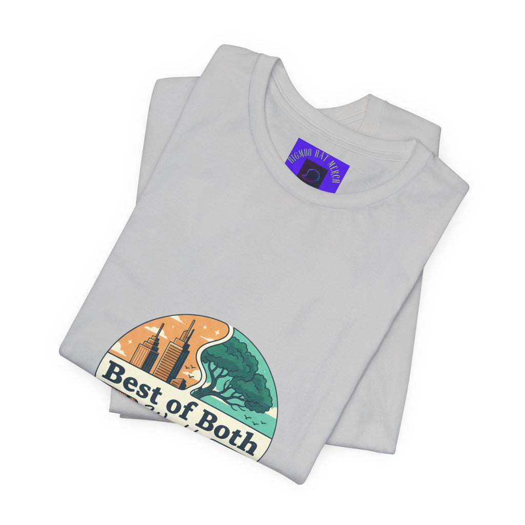 Best of Both Worlds Graphic Tee — Adventure & Ocean Vintage Circle Design