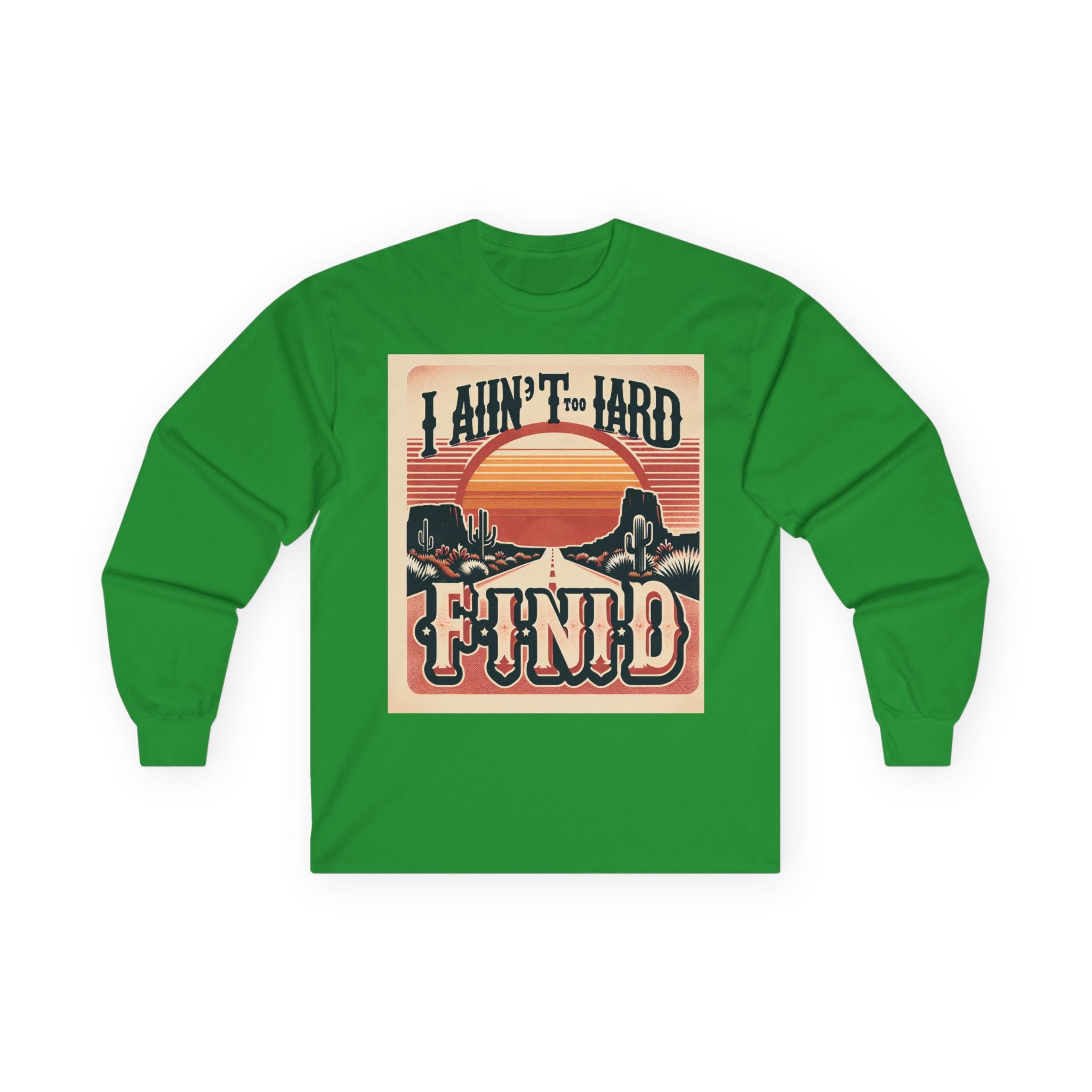 Retro Desert Sunset Tee, Long Sleeve Graphic Shirt, Unisex Vintage Style Top, Gift for Friends, Perfect for Casual Wear