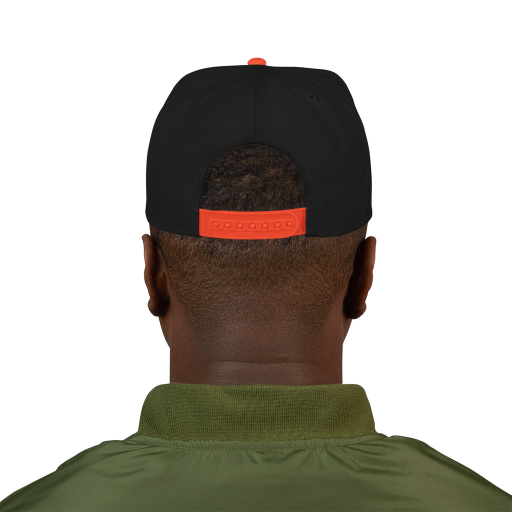 Embroidered ‘Boss Up’ Snapback Hat — Gray/Black Streetwear Cap