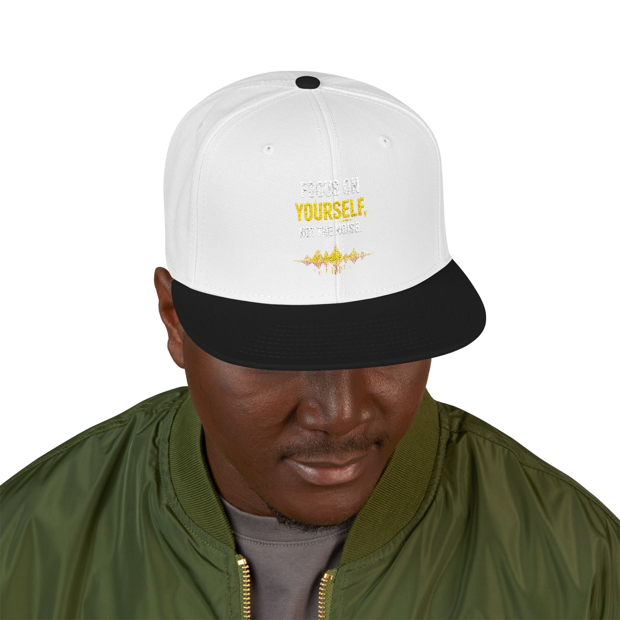 Embroidered Motivational Snapback Hat - 'Focus on Progress' Streetwear Cap