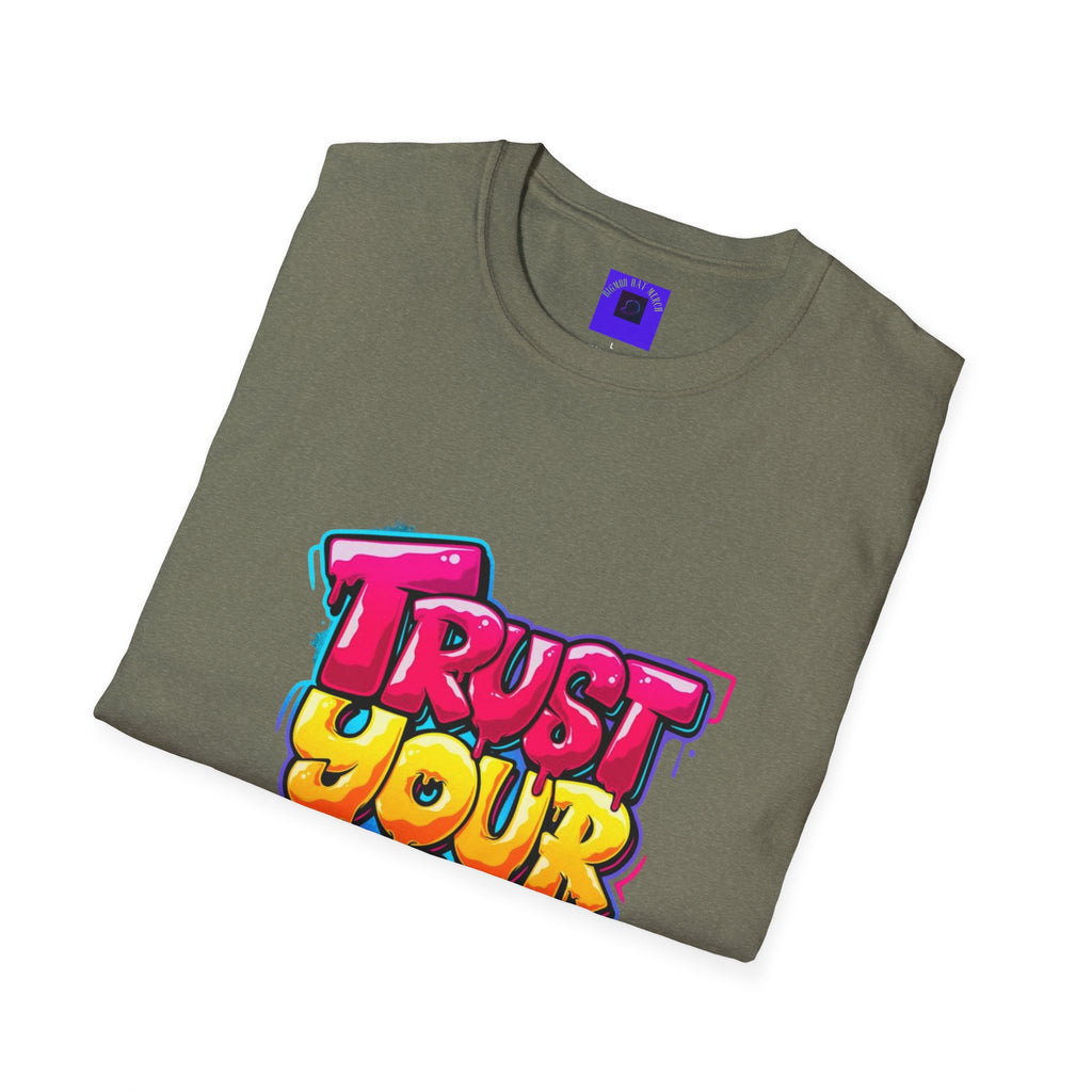 Trust Yourself Graffiti T-Shirt — Colorful Motivational Tee