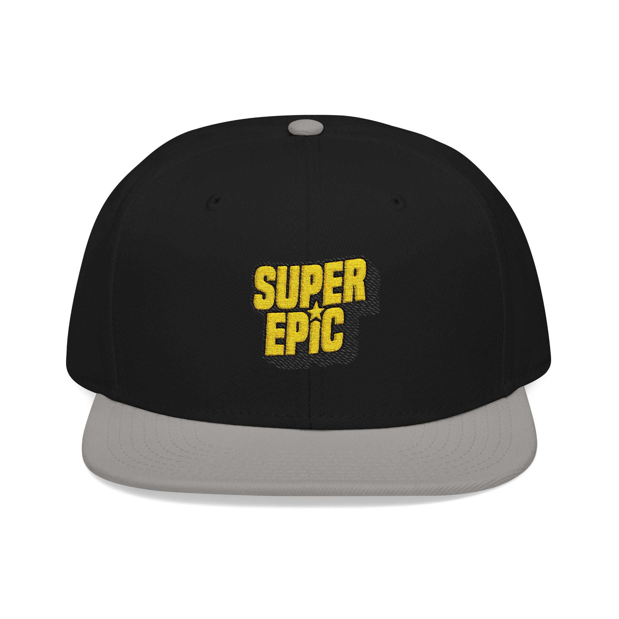 Snapback Hat — Yellow Pixelated 'SUPER OG' Embroidered Streetwear Cap