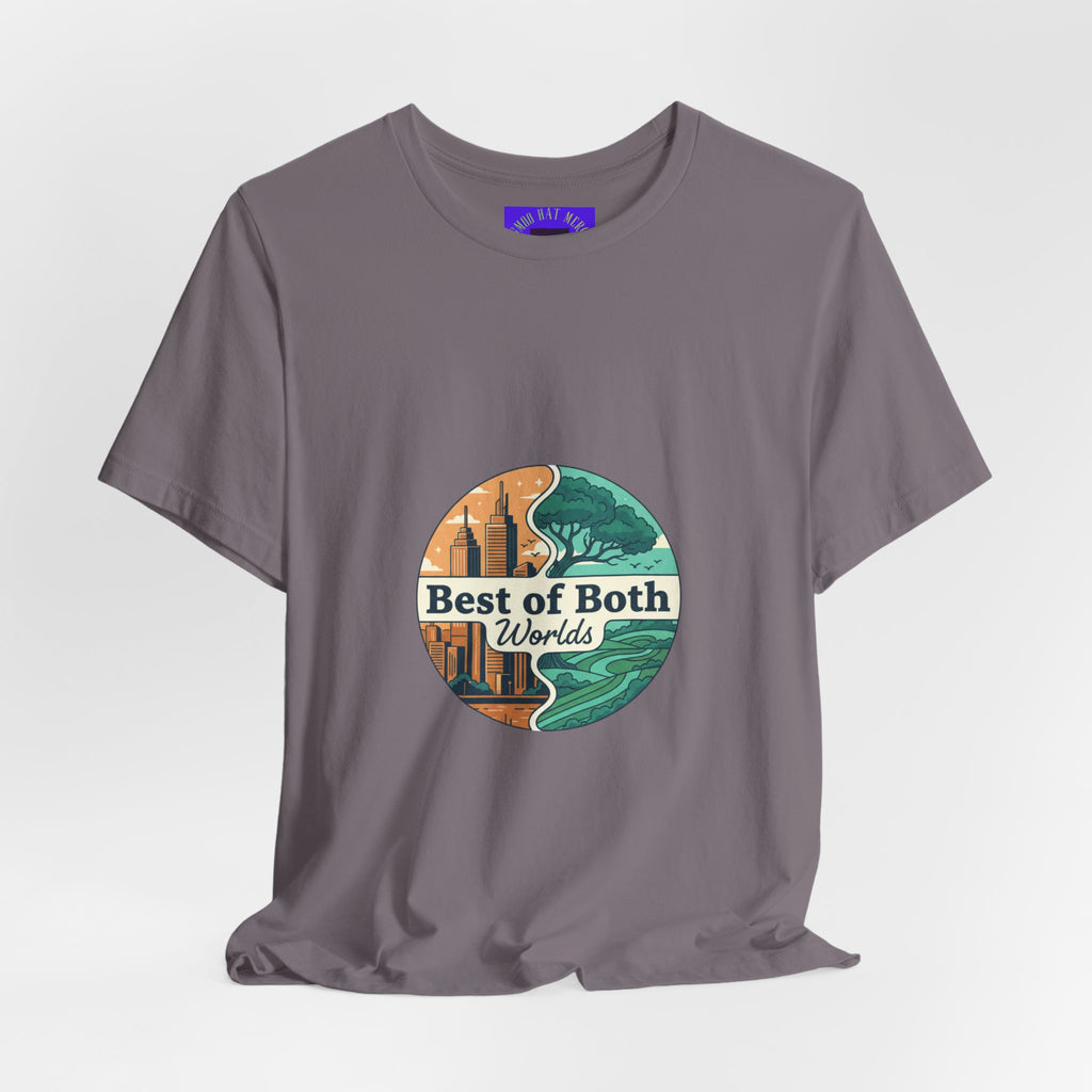 Best of Both Worlds Graphic Tee — Adventure & Ocean Vintage Circle Design