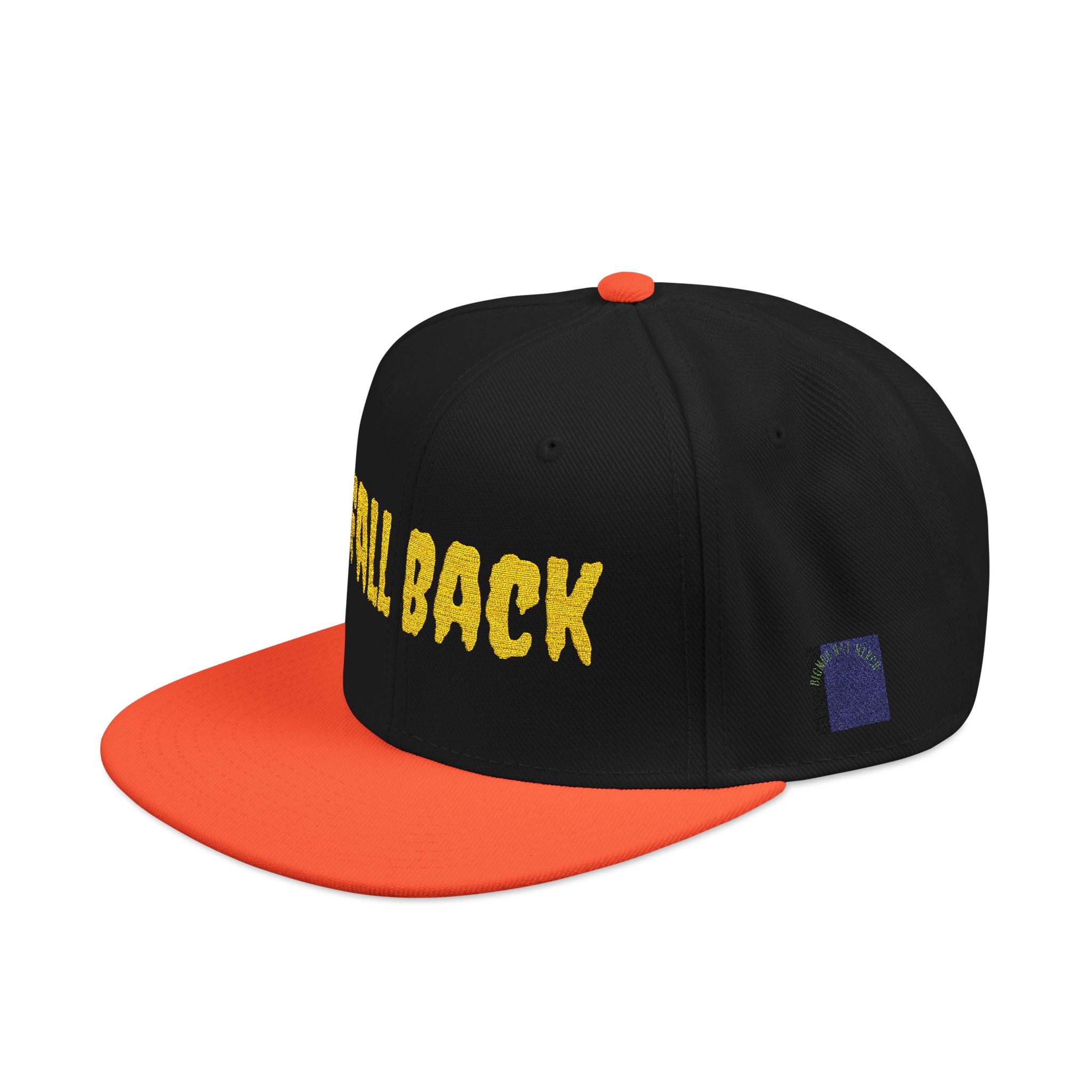 Snapback Hat – Embroidered 'Chill Back' Yellow Floral Lettering