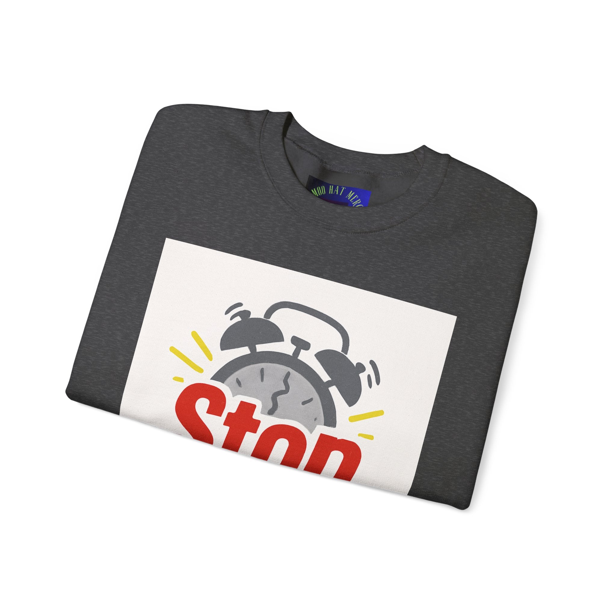Motivational Crewneck Sweatshirt: Stop Procrastinating, Cozy Gift for Students, Casual Wear, Quarantine Comfort, Relaxed Fit
