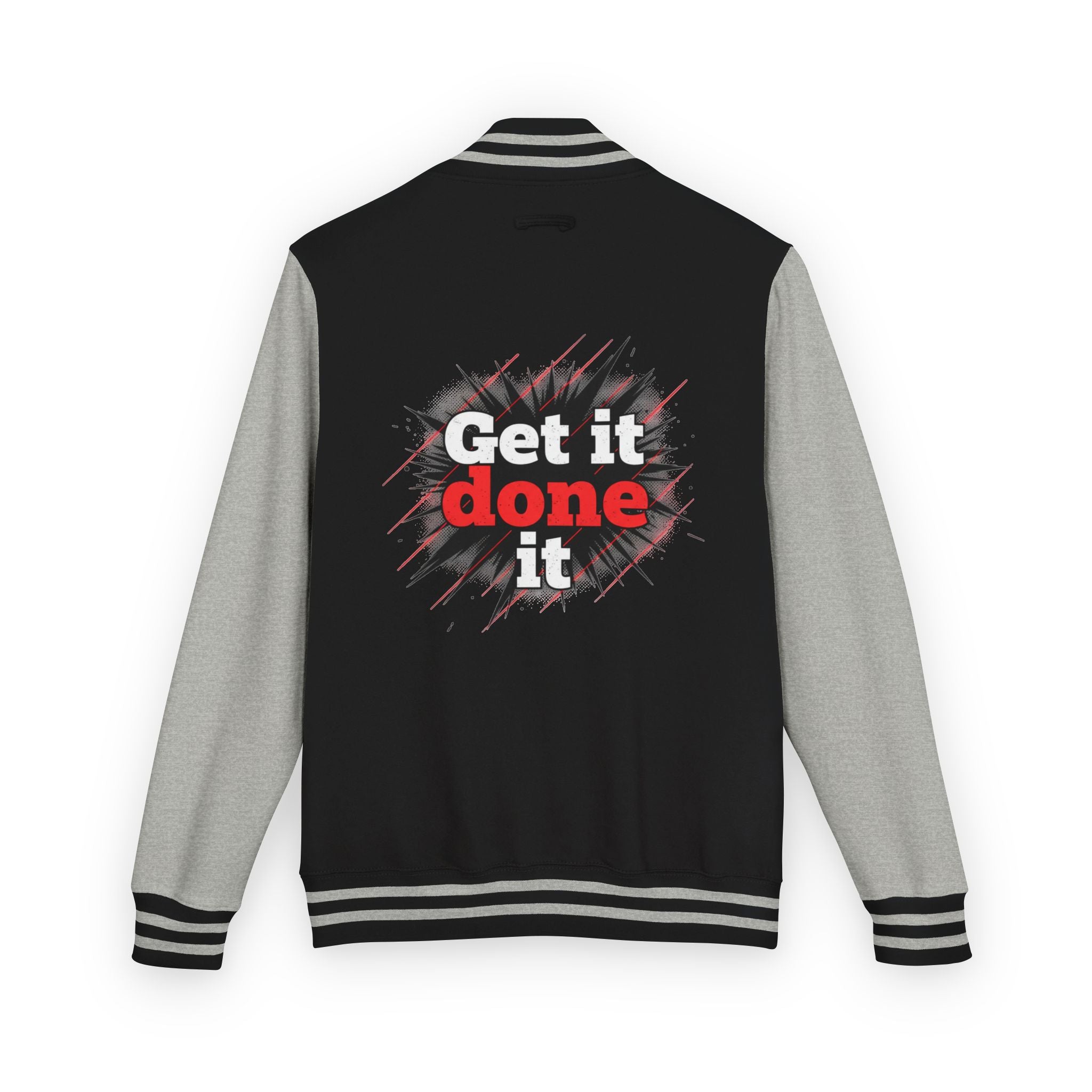 Get It Done Letterman Jacket — Motivational Varsity Bomber