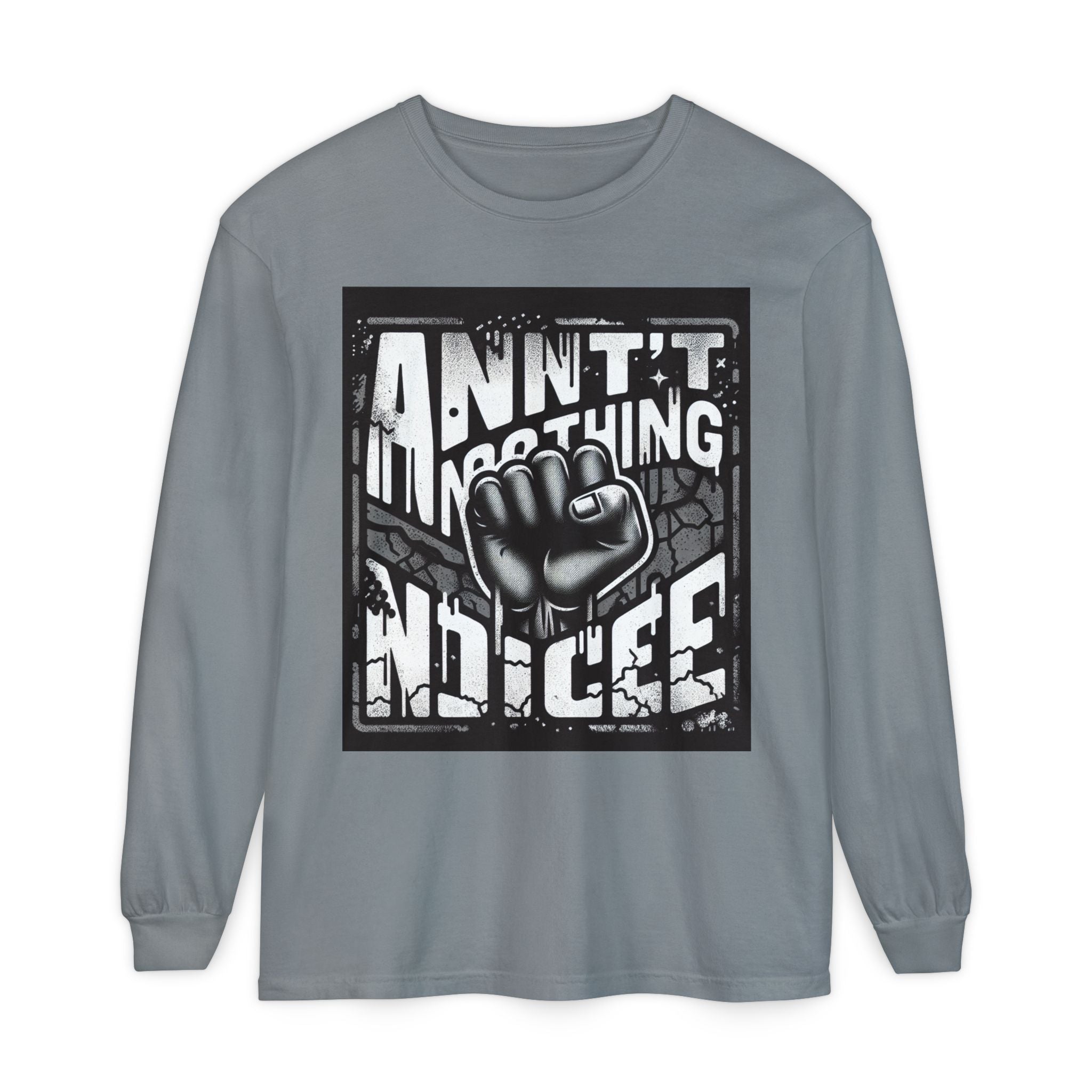 Bold Statement Long Sleeve T-Shirt – Casual Wear, Streetwear Style, Gift for Friends, Graphic Tee, Unisex Fashion