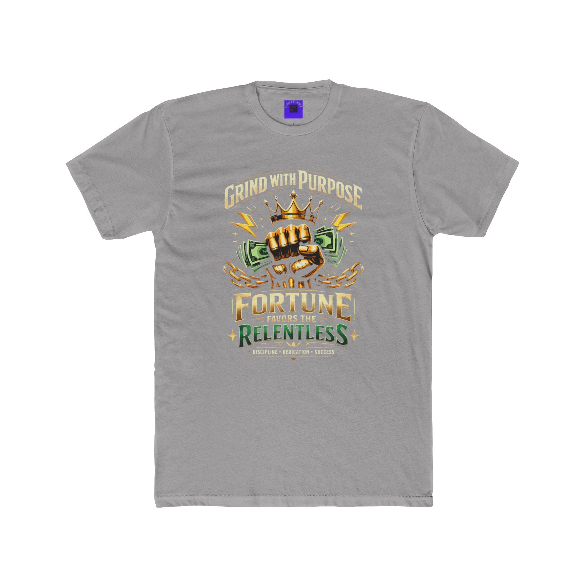 Relentless Fortune Crew Tee — Crowned Fist Money Graphic T-Shirt