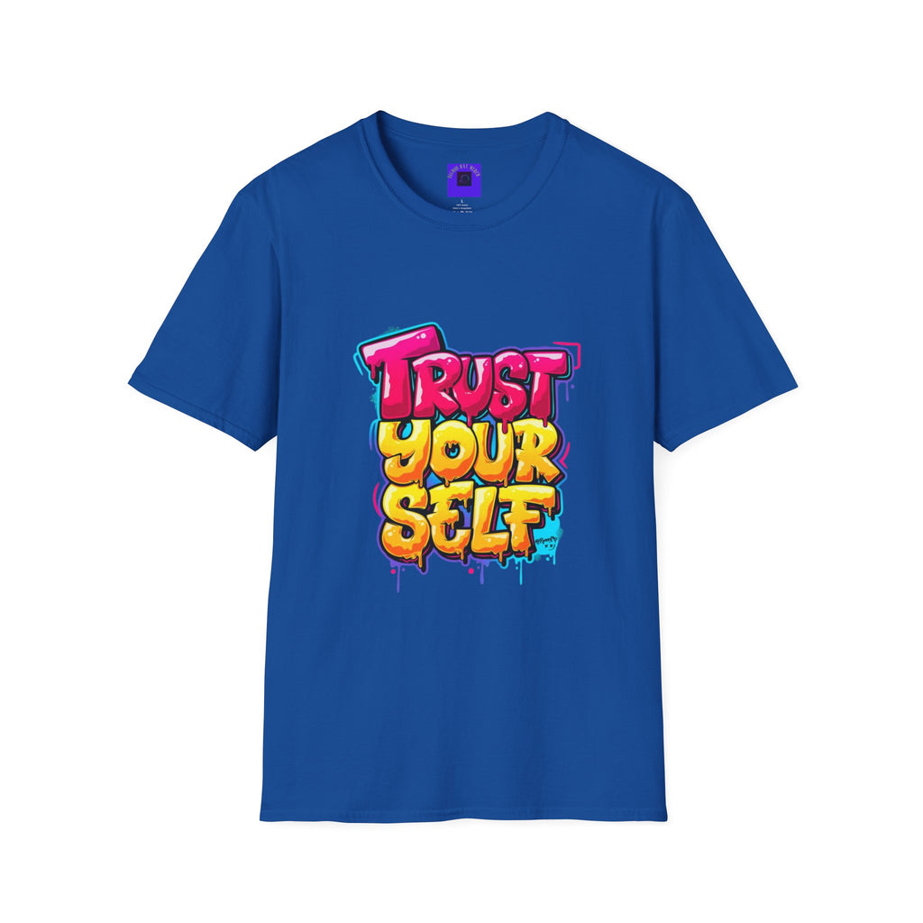 Trust Yourself Graffiti T-Shirt — Colorful Motivational Tee