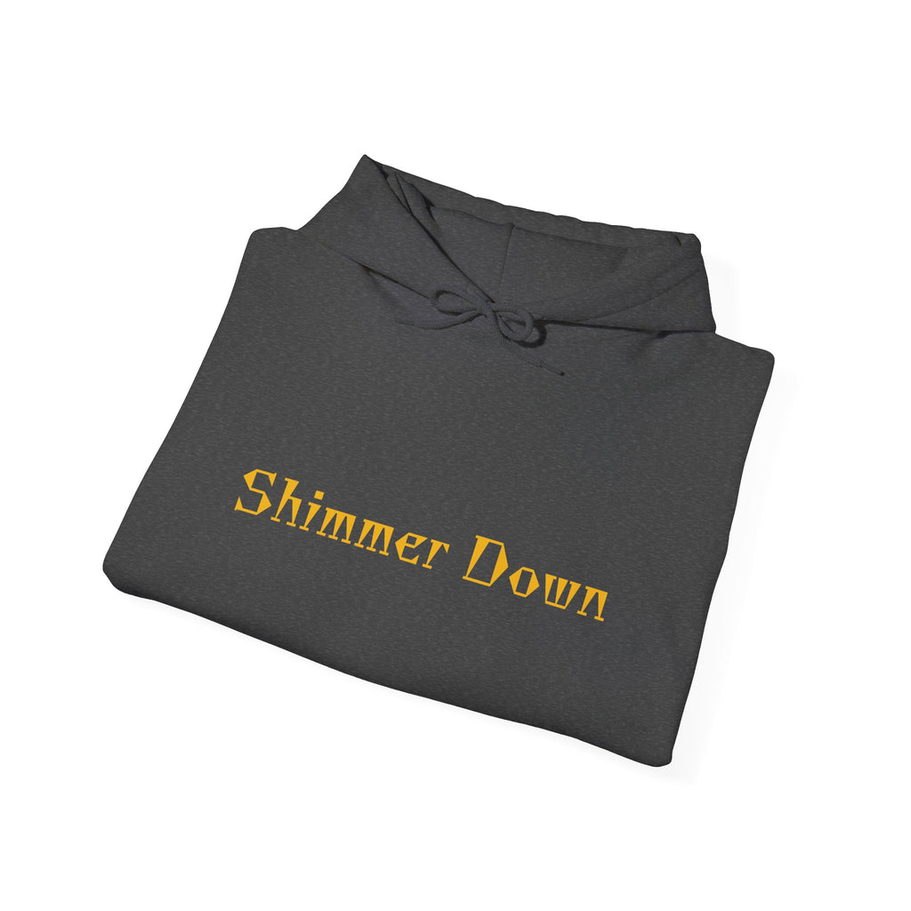 Shimmer Down Hoodie - Cozy Unisex Sweatshirt for Relaxation, Gift for Friends and Family, Casual Wear, Self-Care, Everyday Comfort