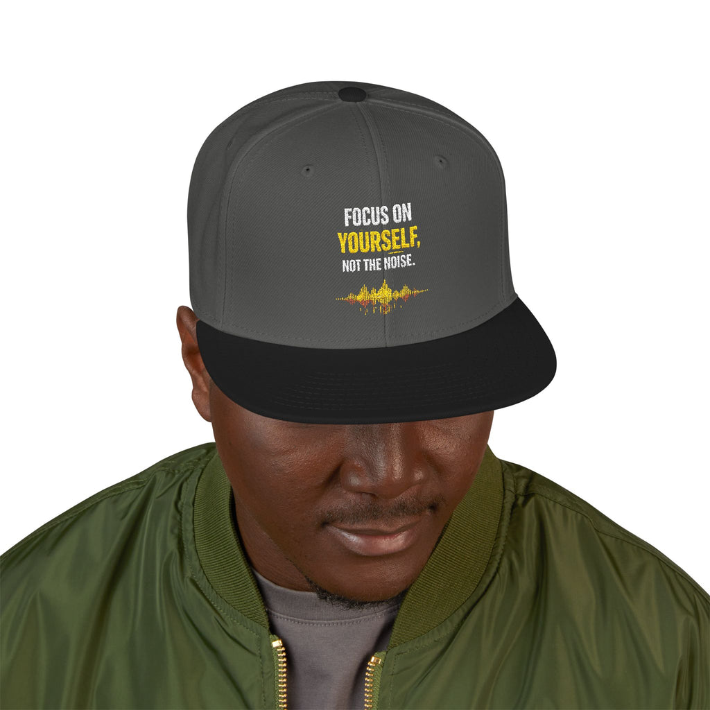 Embroidered Motivational Snapback Hat - 'Focus on Progress' Streetwear Cap