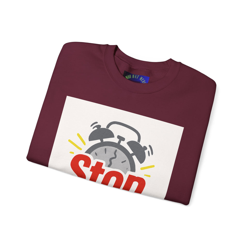 Motivational Crewneck Sweatshirt: Stop Procrastinating, Cozy Gift for Students, Casual Wear, Quarantine Comfort, Relaxed Fit