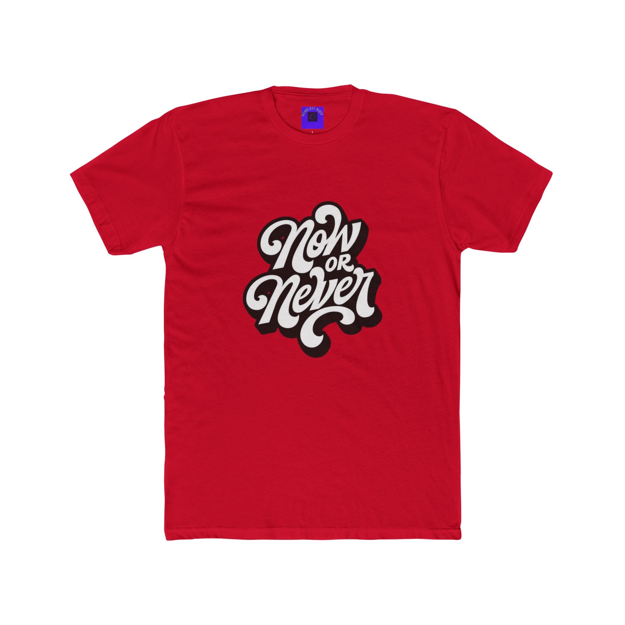Now or Never Graphic Tee — Motivational Retro Script T‑Shirt