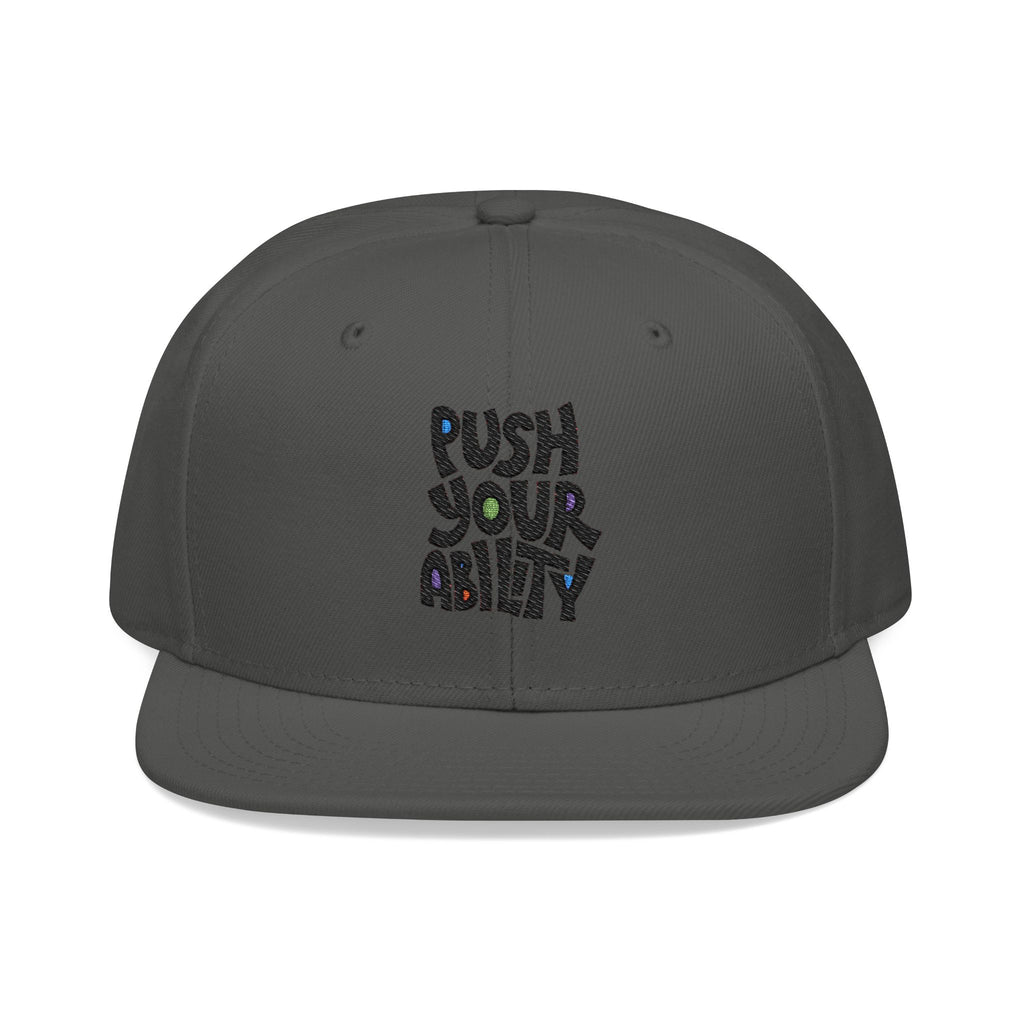Embroidered ‘Boss Up’ Snapback Hat — Gray/Black Streetwear Cap