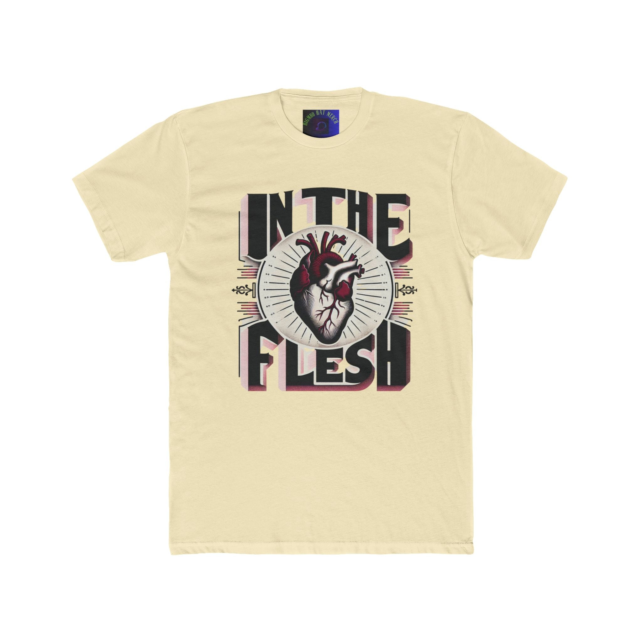 Graphic Heart Print Unisex Cotton Crew Tee - Casual Wear, Heart Theme, Gift for Him, Gift for Her, Music Lovers, Unique Style