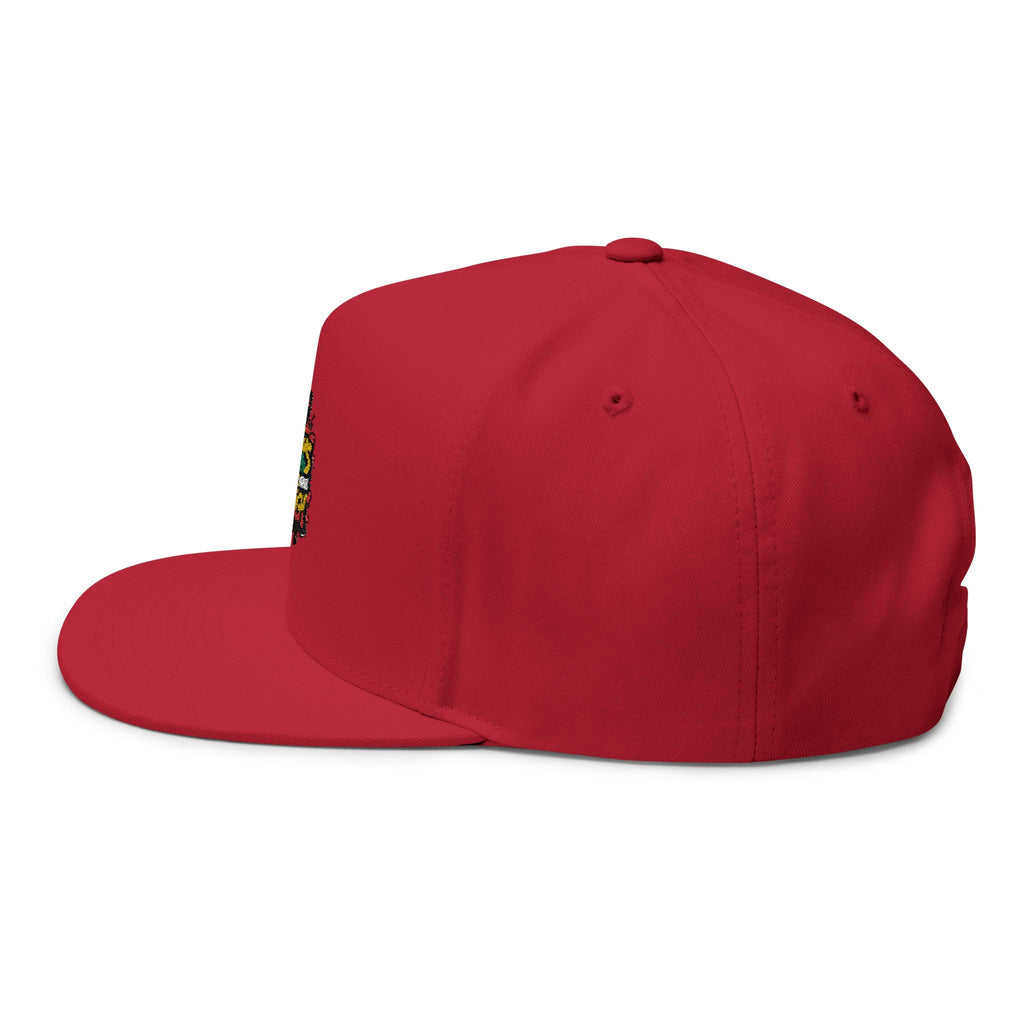 Flat Bill Cap — Colorful Graffiti “Give Thanks to the Most High” Embroidered Snapback
