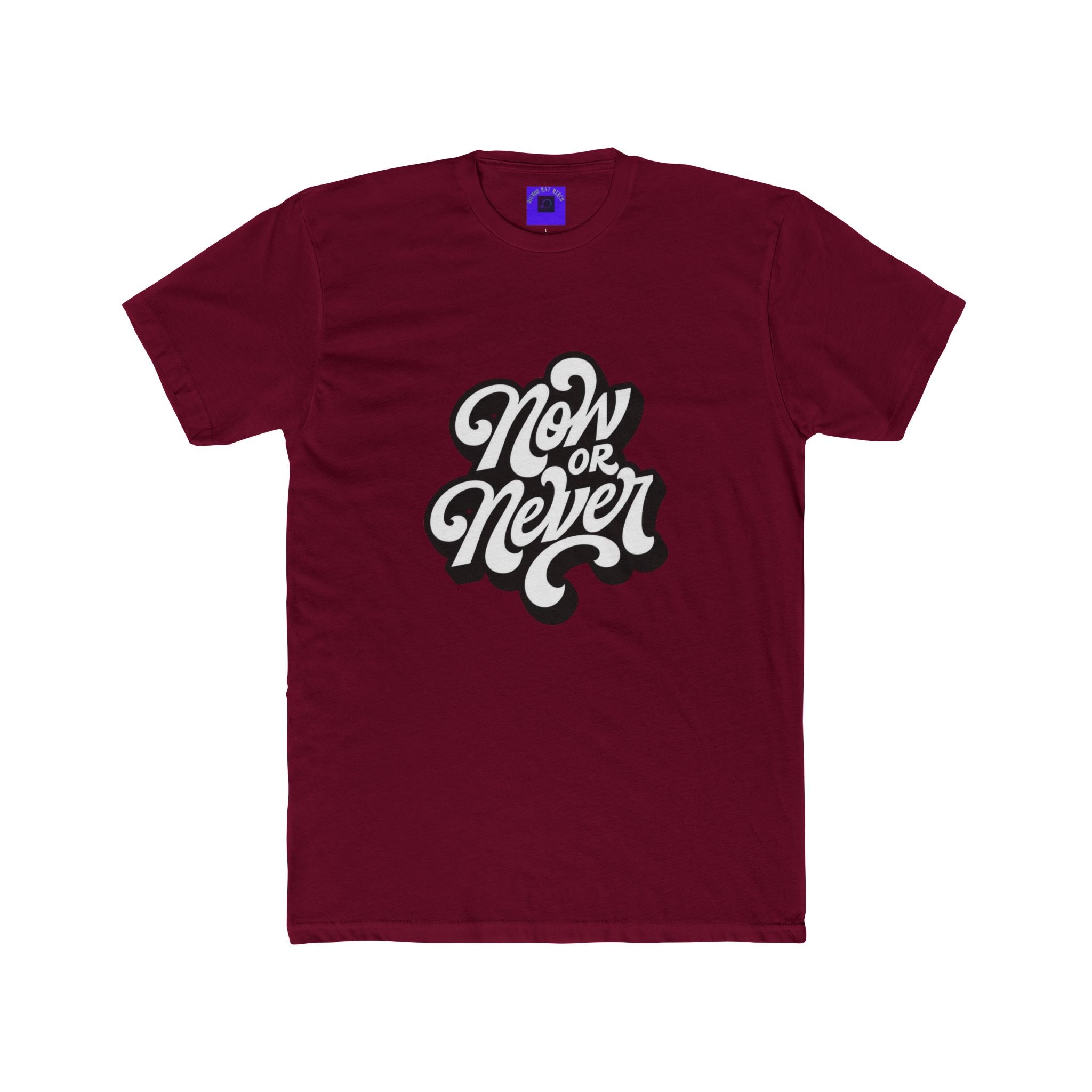 Now or Never Graphic Tee — Motivational Retro Script T‑Shirt