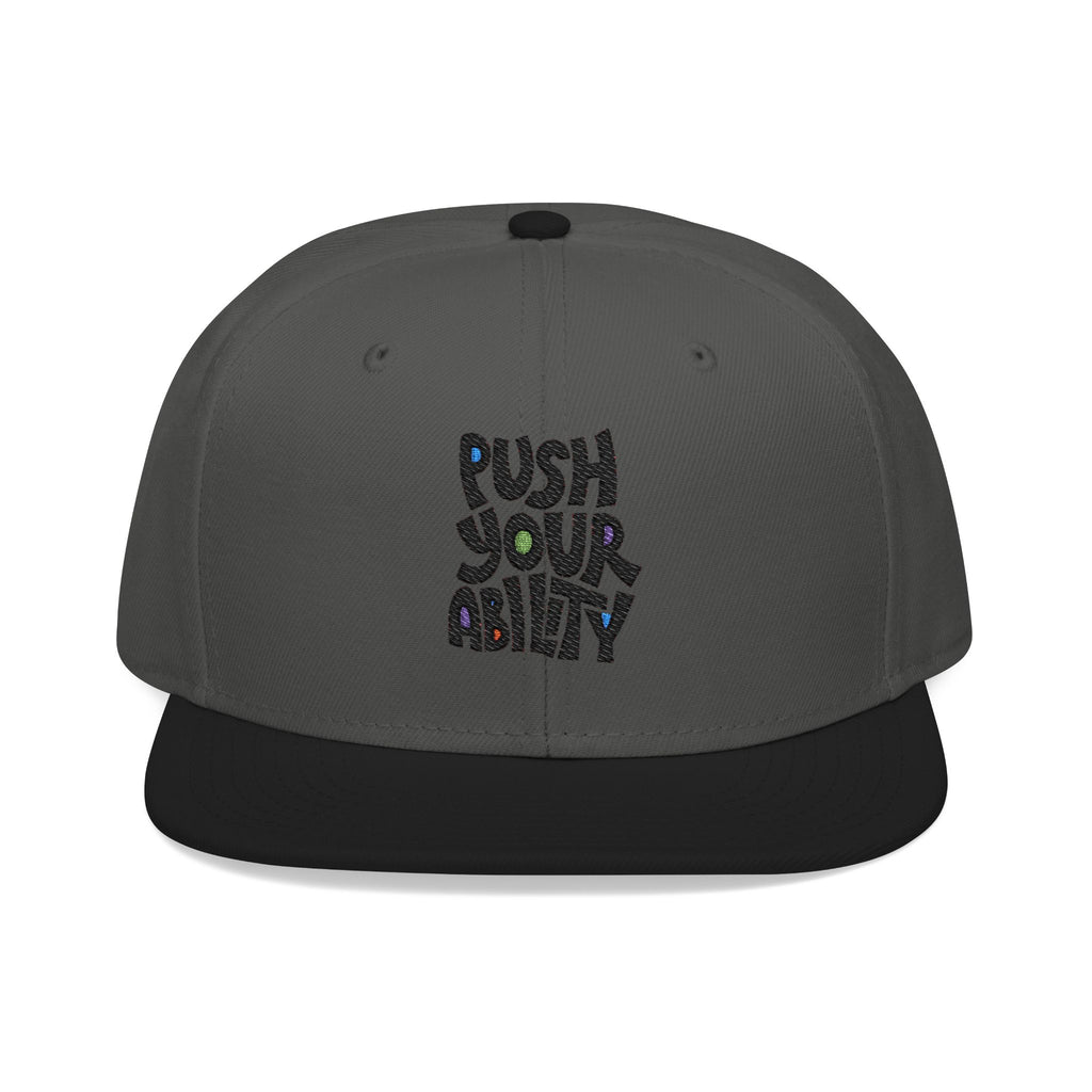 Embroidered ‘Boss Up’ Snapback Hat — Gray/Black Streetwear Cap