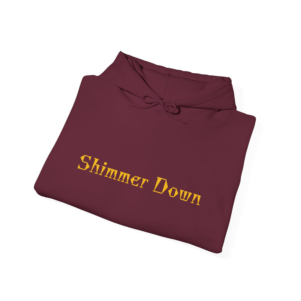 Shimmer Down Hoodie - Cozy Unisex Sweatshirt for Relaxation, Gift for Friends and Family, Casual Wear, Self-Care, Everyday Comfort