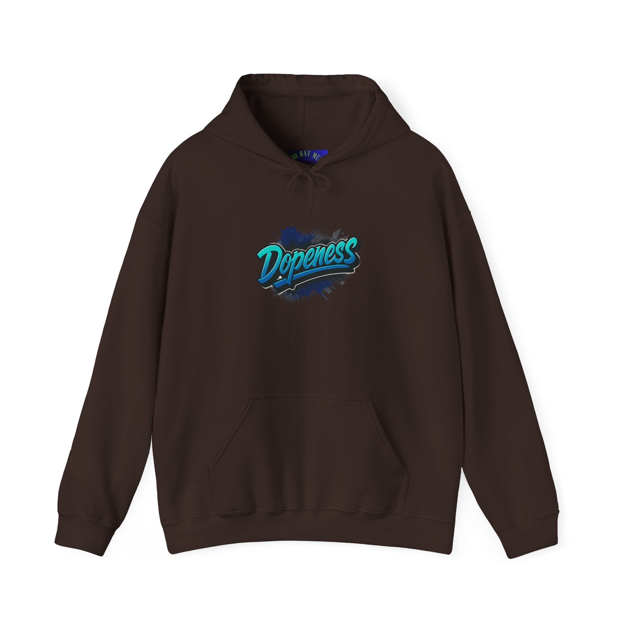 Dopeness Graffiti Hoodie — Retro Teal Streetwear Sweatshirt