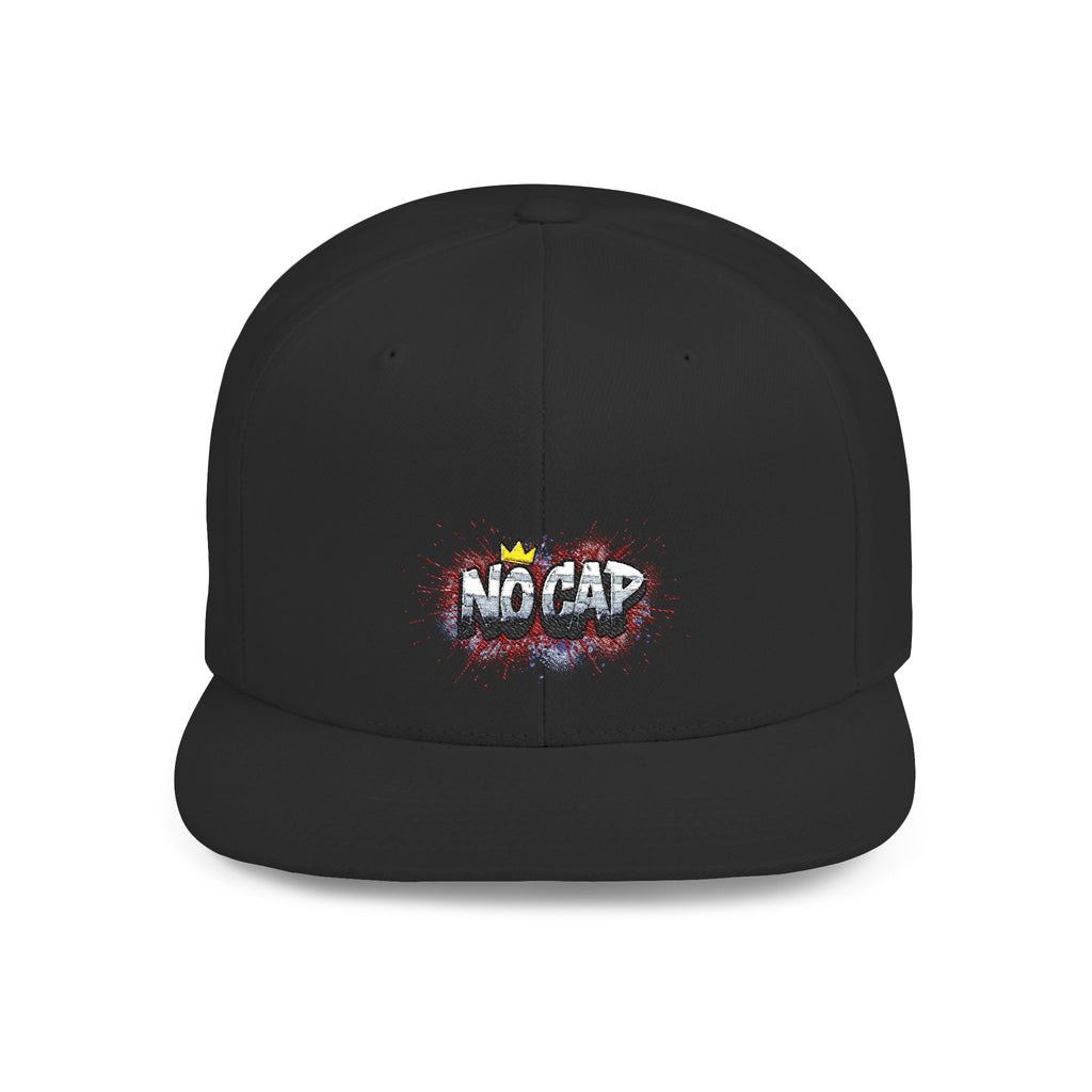 Snapback Hat — 'No Cap' Graffiti Crown Streetwear Baseball Hat