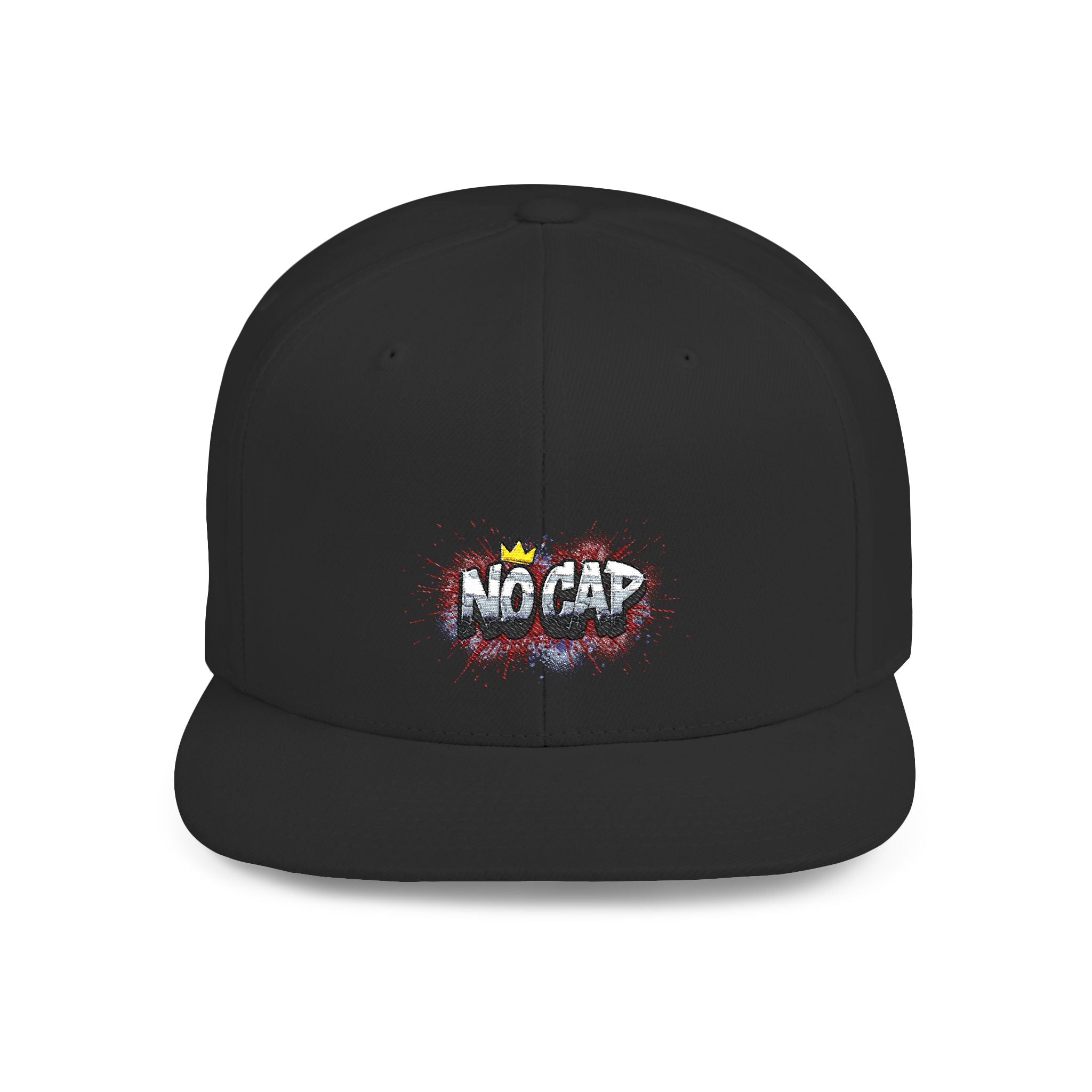 Snapback Hat — 'No Cap' Graffiti Crown Streetwear Baseball Hat