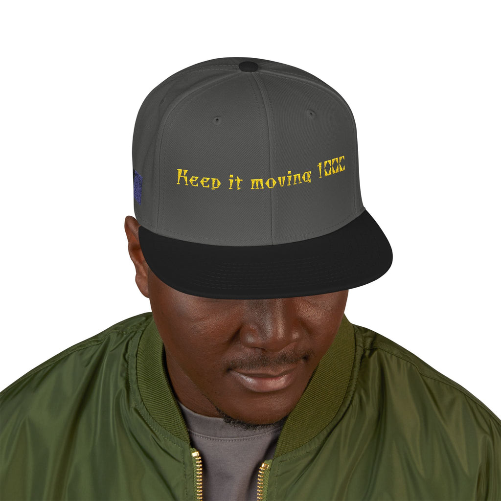 Embroidered Snapback Hat for Trendsetters, Casual Style, Streetwear, Hip Hop Fashion, Gift for Him/Her, Outdoor Adventures