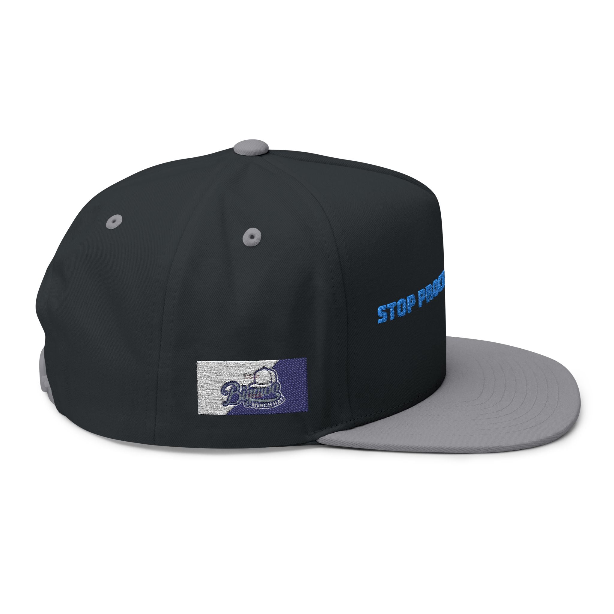 Flat Bill Cap - "Stop Procrastinating" | Trendy Unisex Hat, Casual Wear, Gift for Students, Motivational Apparel, Street Style