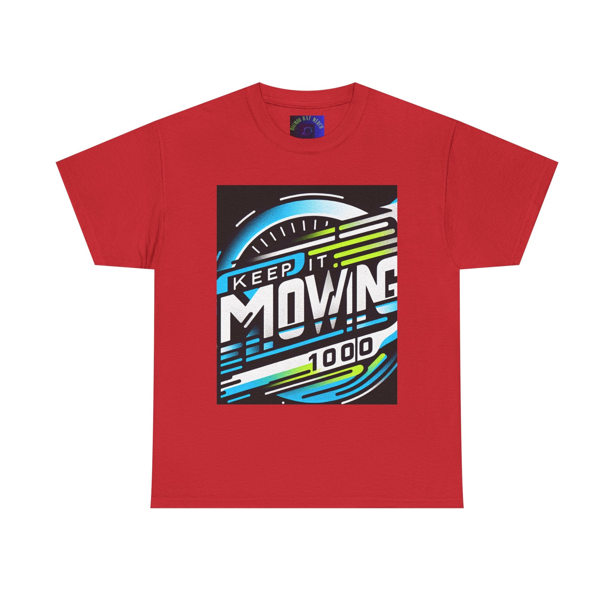 Keep It Moving Unisex Heavy Cotton Tee | Motivational Graphic Shirt for Fitness Lovers, Casual Wear, Gift Idea, Workout Apparel, Team Spirit