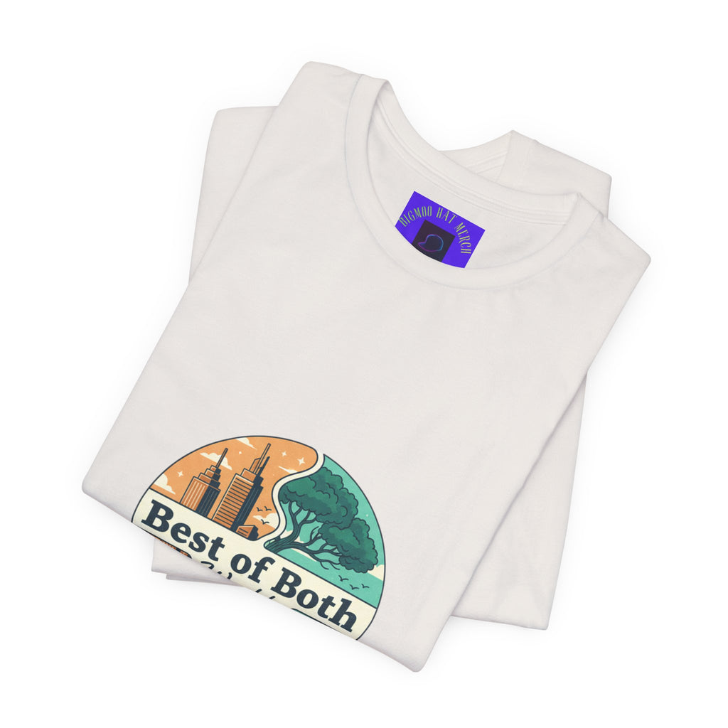Best of Both Worlds Graphic Tee — Adventure & Ocean Vintage Circle Design