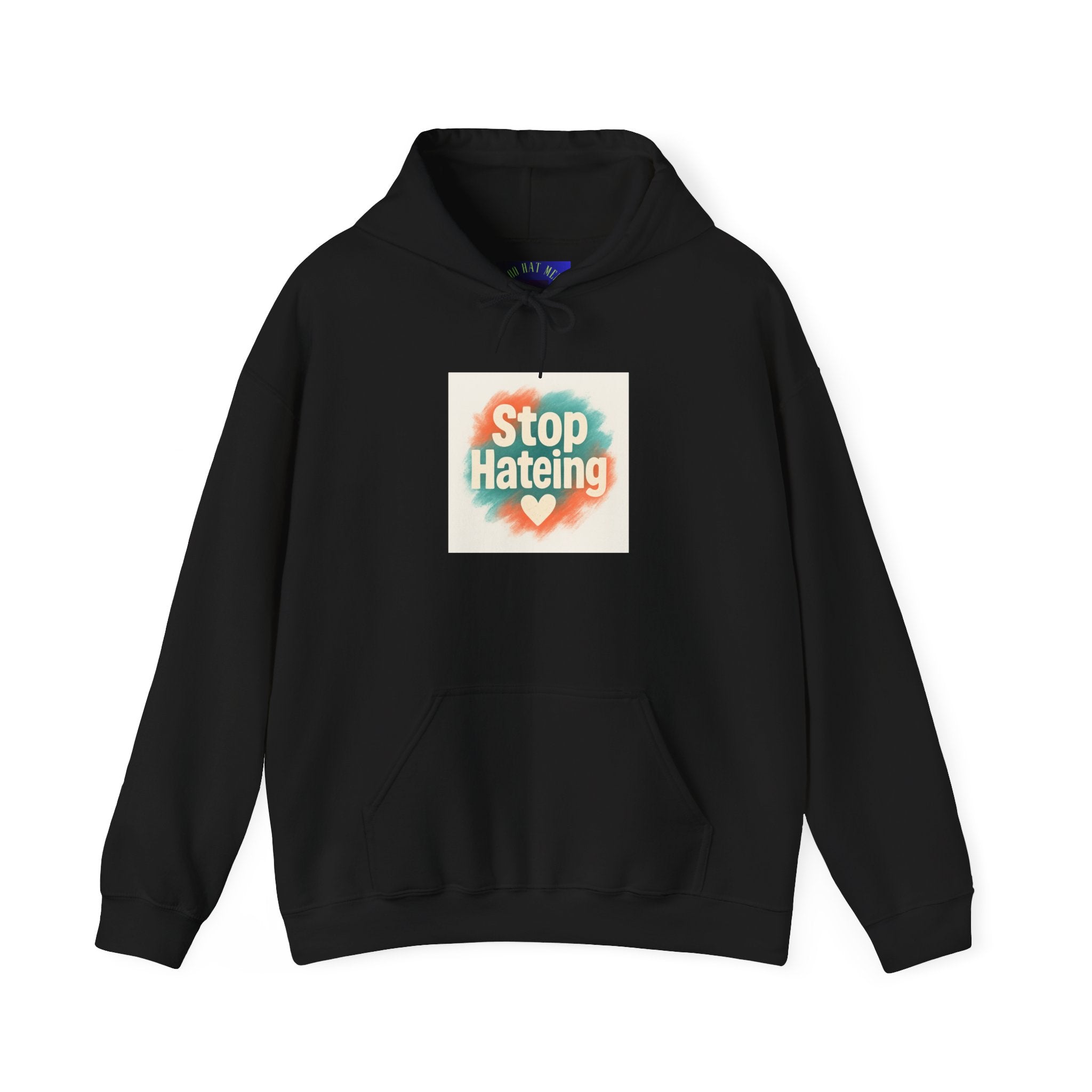 Unisex Hooded Sweatshirt with 'Stop Hating' Design, Cozy Hoodie for Activism, Casual Wear, Gift for Friends, Everyday Comfort