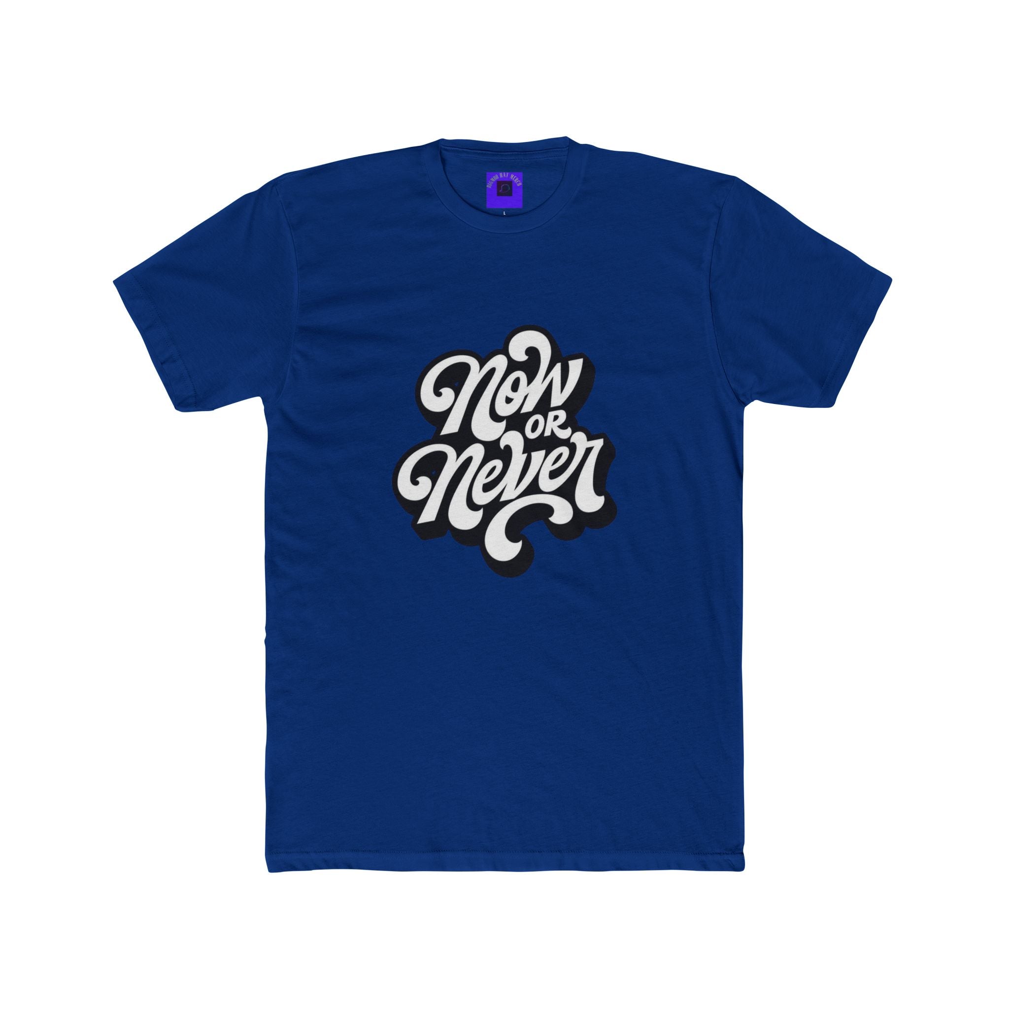 Now or Never Graphic Tee — Motivational Retro Script T‑Shirt