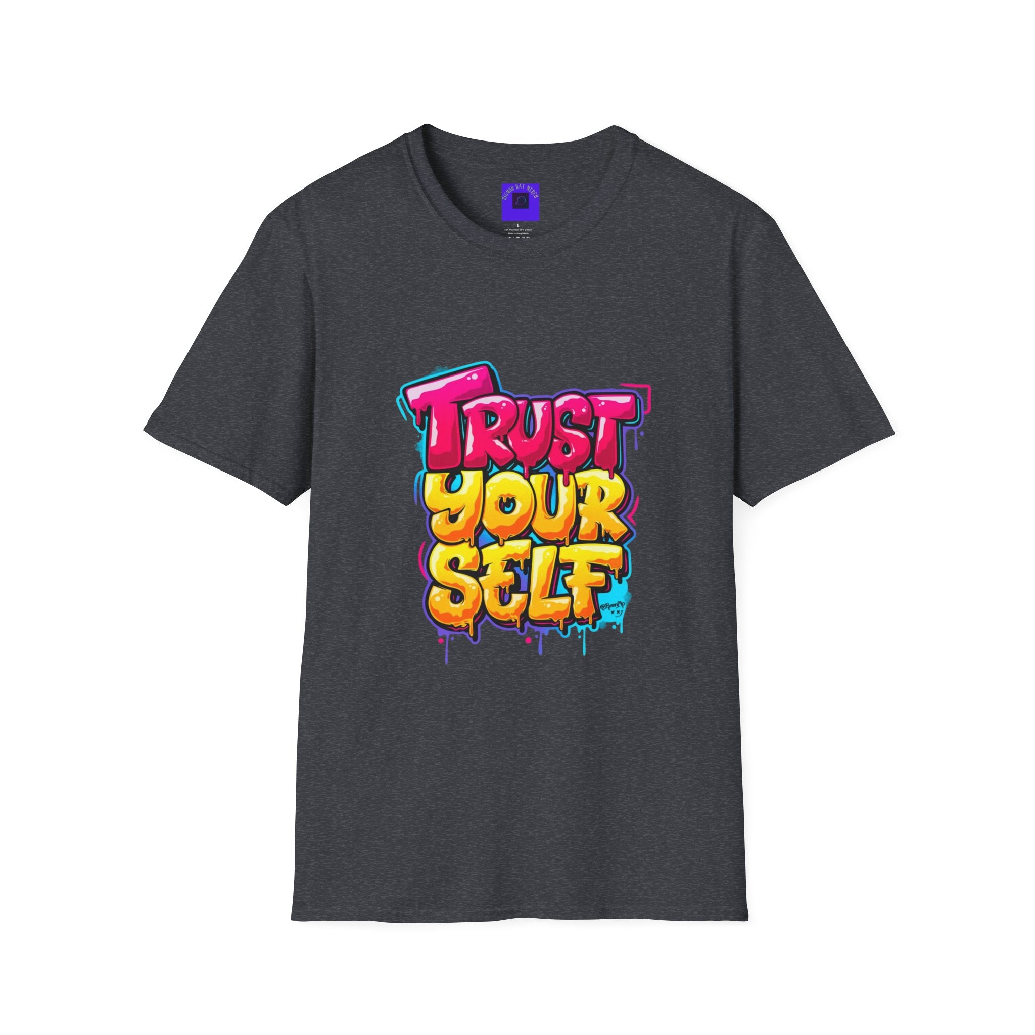 Trust Yourself Graffiti T-Shirt — Colorful Motivational Tee