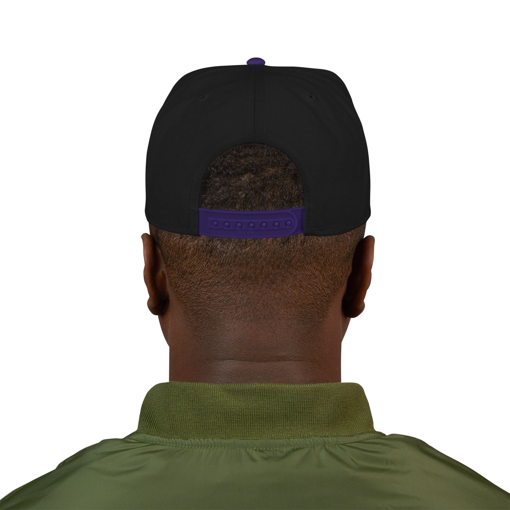 Embroidered Skull & Roses Snapback Hat