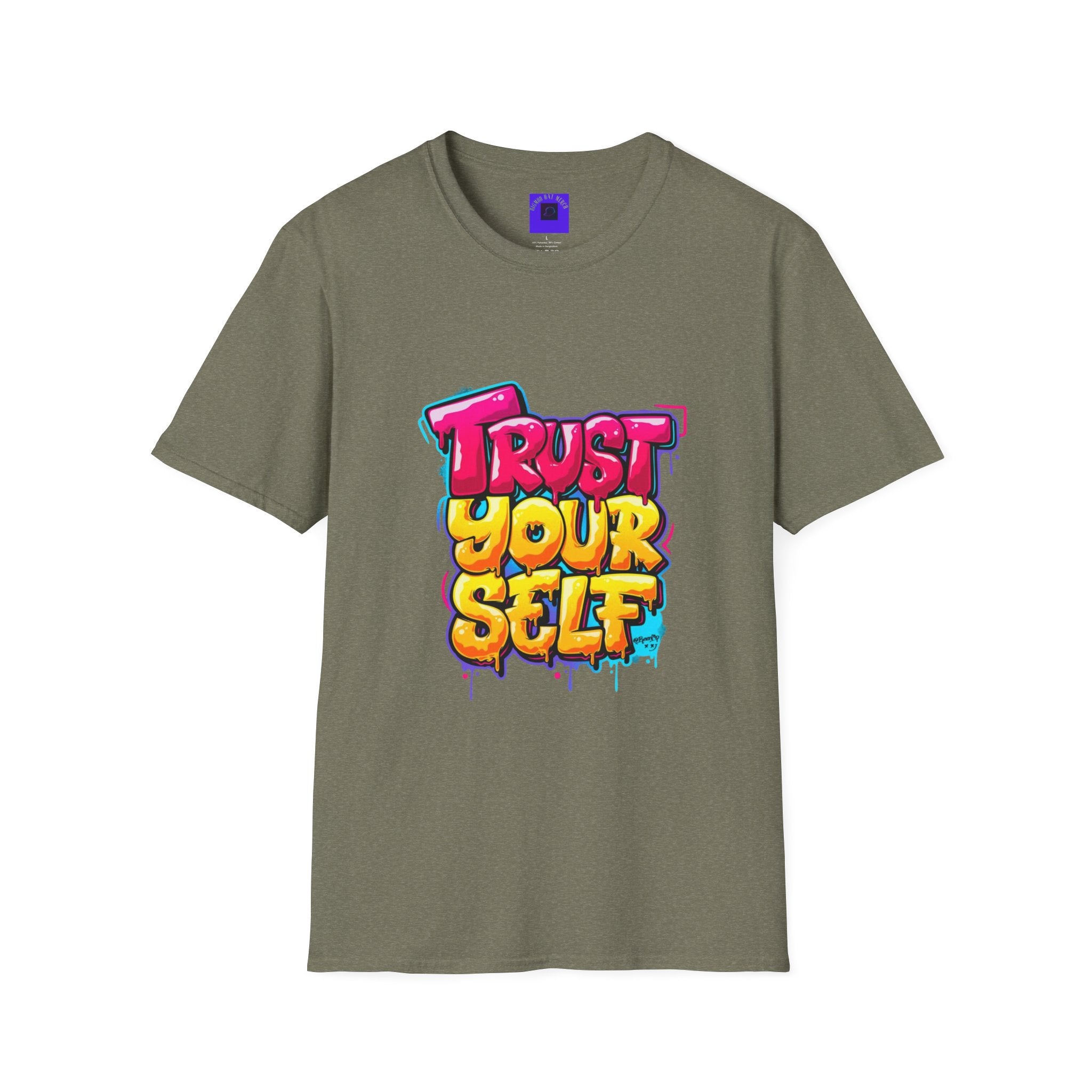 Trust Yourself Graffiti T-Shirt — Colorful Motivational Tee