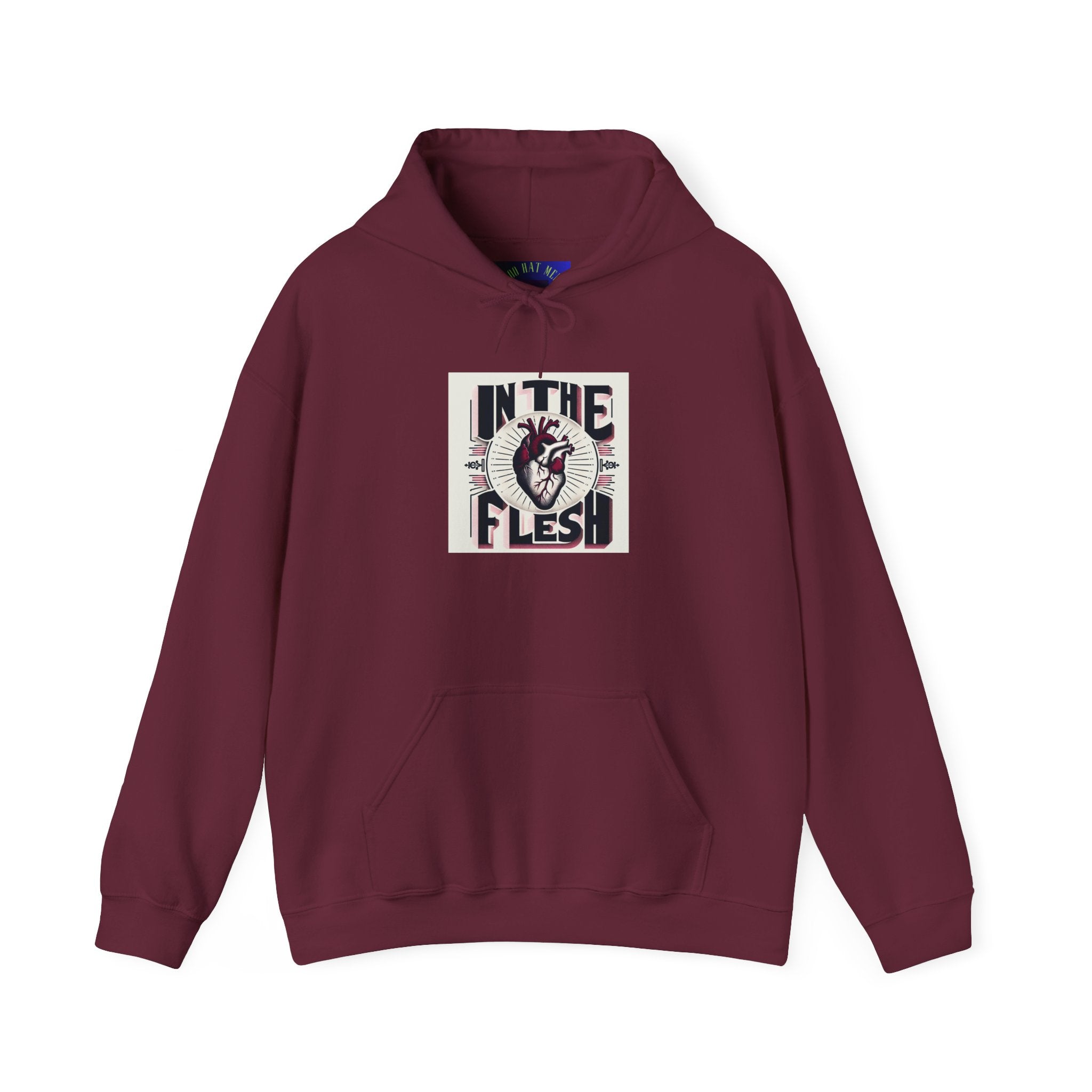 In The Flesh Hoodie — Anatomical Heart Graphic Pullover