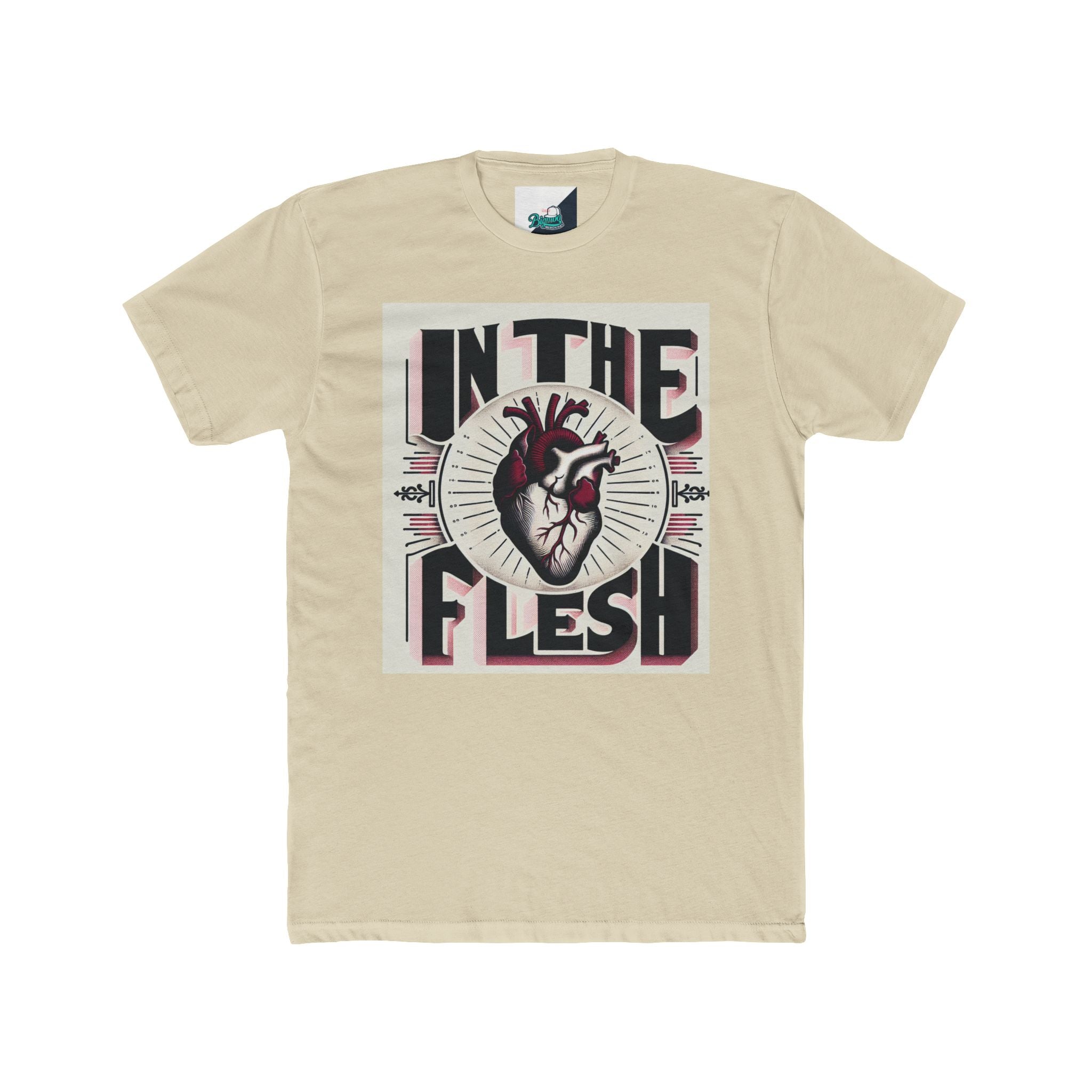 Graphic Heart Print Unisex Cotton Crew Tee - Casual Wear, Heart Theme, Gift for Him, Gift for Her, Music Lovers, Unique Style