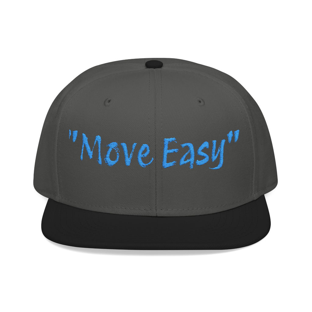 Stylish Snapback Cap - "Move Easy" Embroidered Design, Casual Hat, Streetwear Accessory, Gift for Him/Her, Everyday Wear