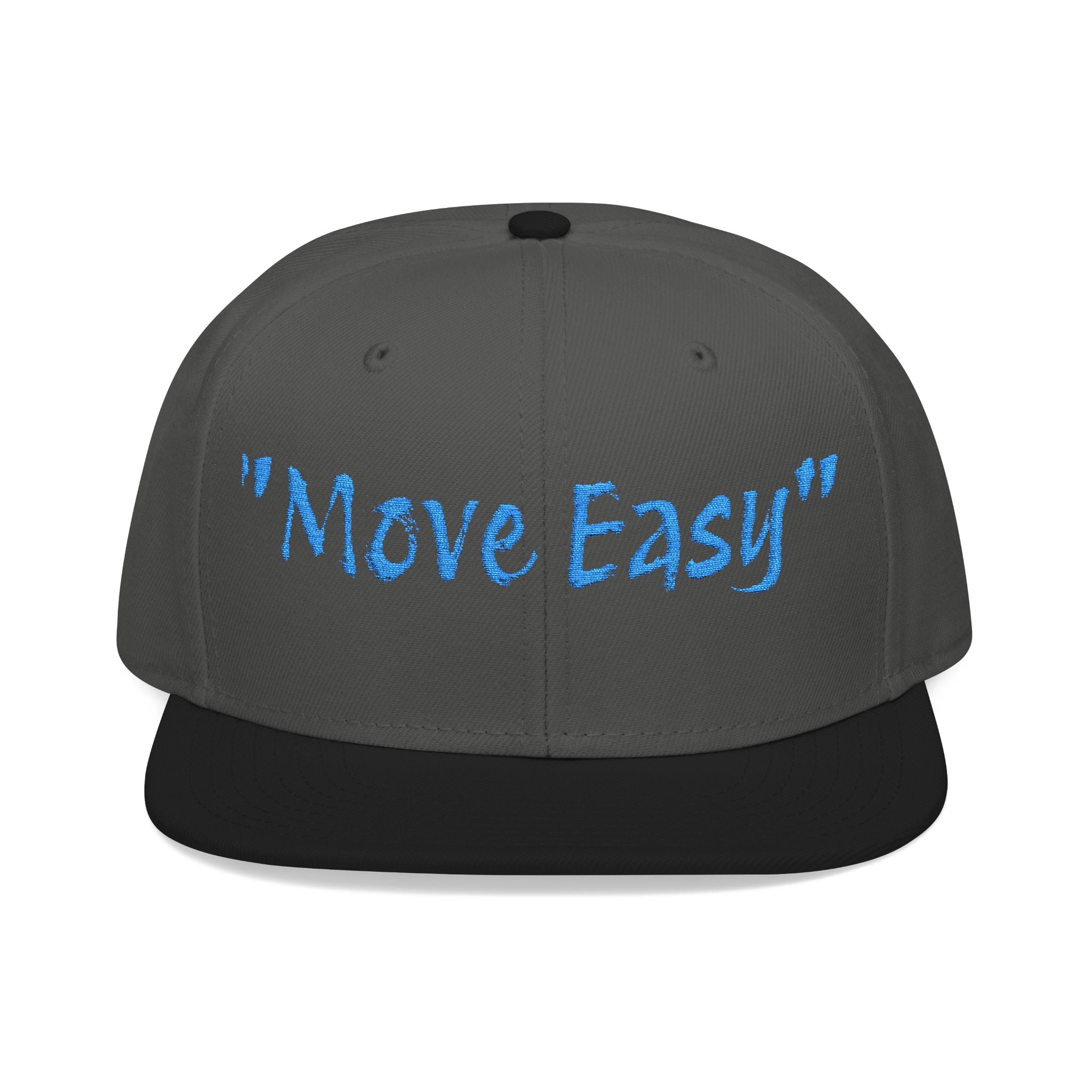 Stylish Snapback Cap - "Move Easy" Embroidered Design, Casual Hat, Streetwear Accessory, Gift for Him/Her, Everyday Wear
