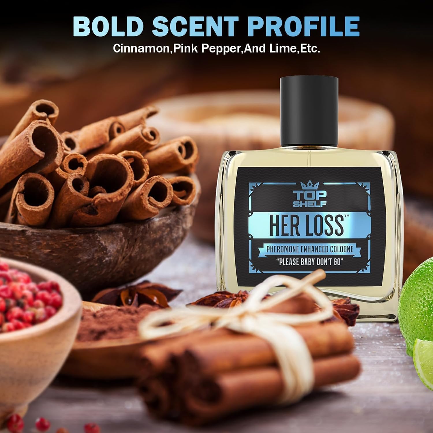 She Lost Menswear Cologne,Her Loss Cologne Perfume (Pheromone-Infused) for Men the Men's-Science Enhanced the Raw Appeal and Confidence,Top Shelf Enhanced Hypnosis 2.0 Men's