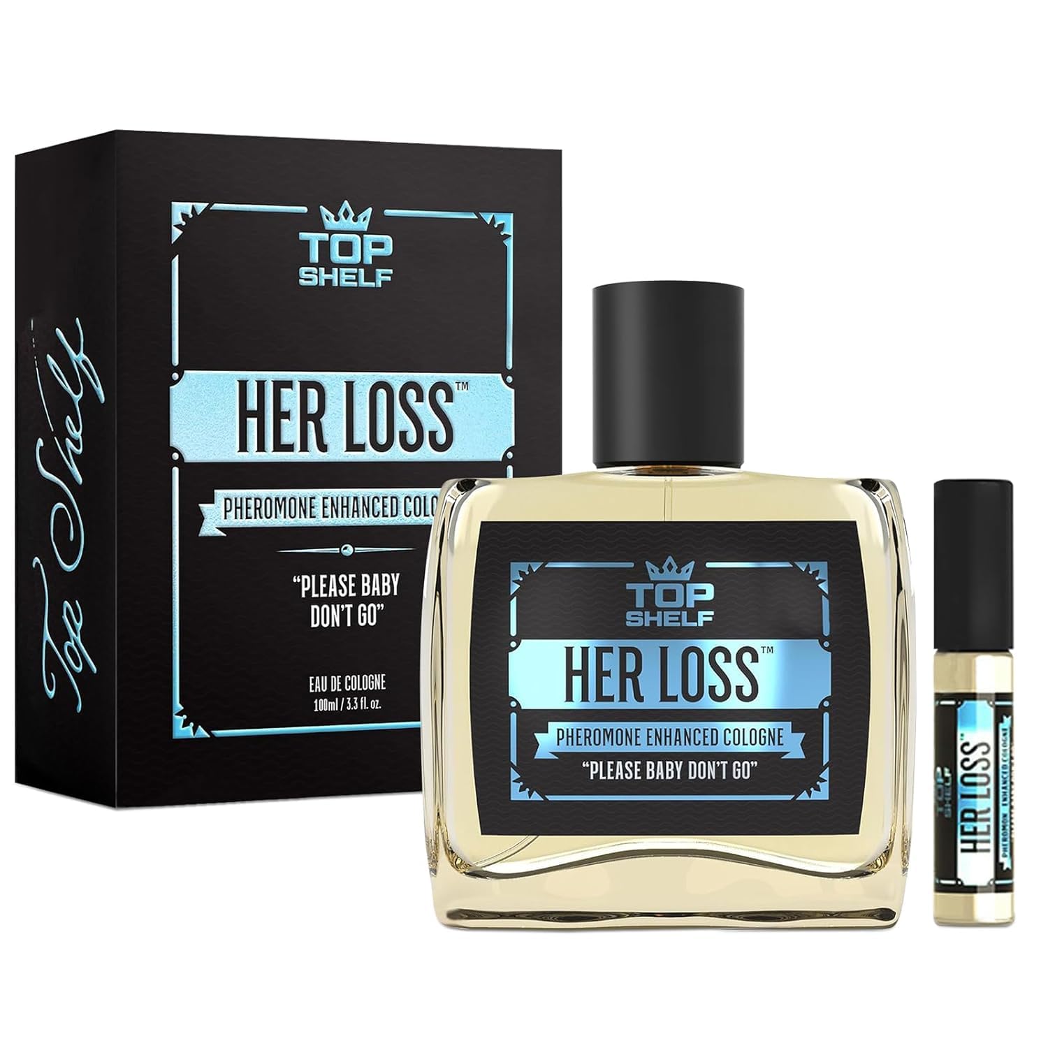 She Lost Menswear Cologne,Her Loss Cologne Perfume (Pheromone-Infused) for Men the Men's-Science Enhanced the Raw Appeal and Confidence,Top Shelf Enhanced Hypnosis 2.0 Men's