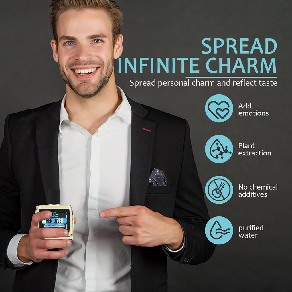 She Lost Menswear Cologne,Her Loss Cologne Perfume (Pheromone-Infused) for Men the Men's-Science Enhanced the Raw Appeal and Confidence,Top Shelf Enhanced Hypnosis 2.0 Men's