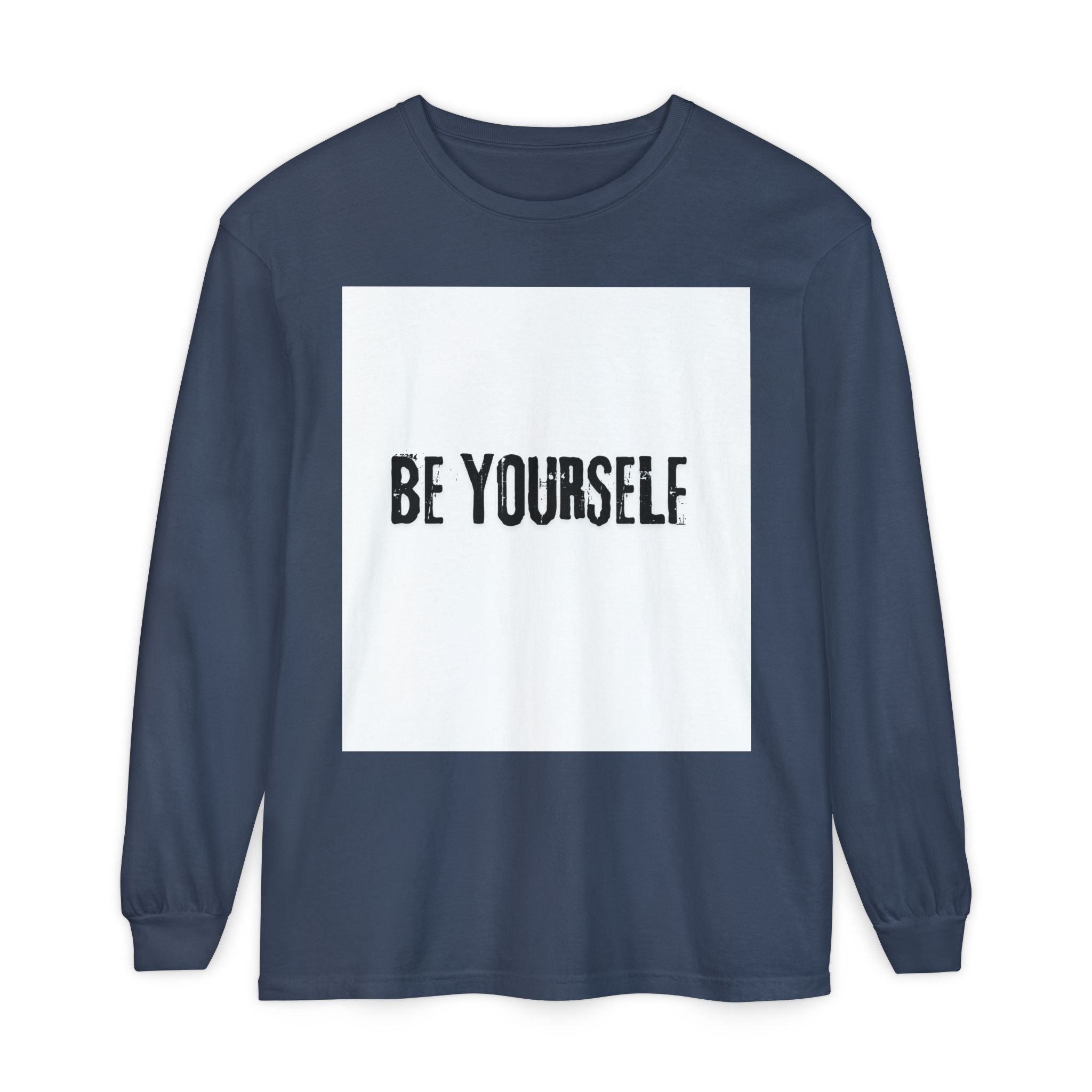 Unisex Long Sleeve Tee - "Be Yourself" - Inspirational Shirt, Gift for Friends, Casual Wear, Motivational Apparel, Everyday Style